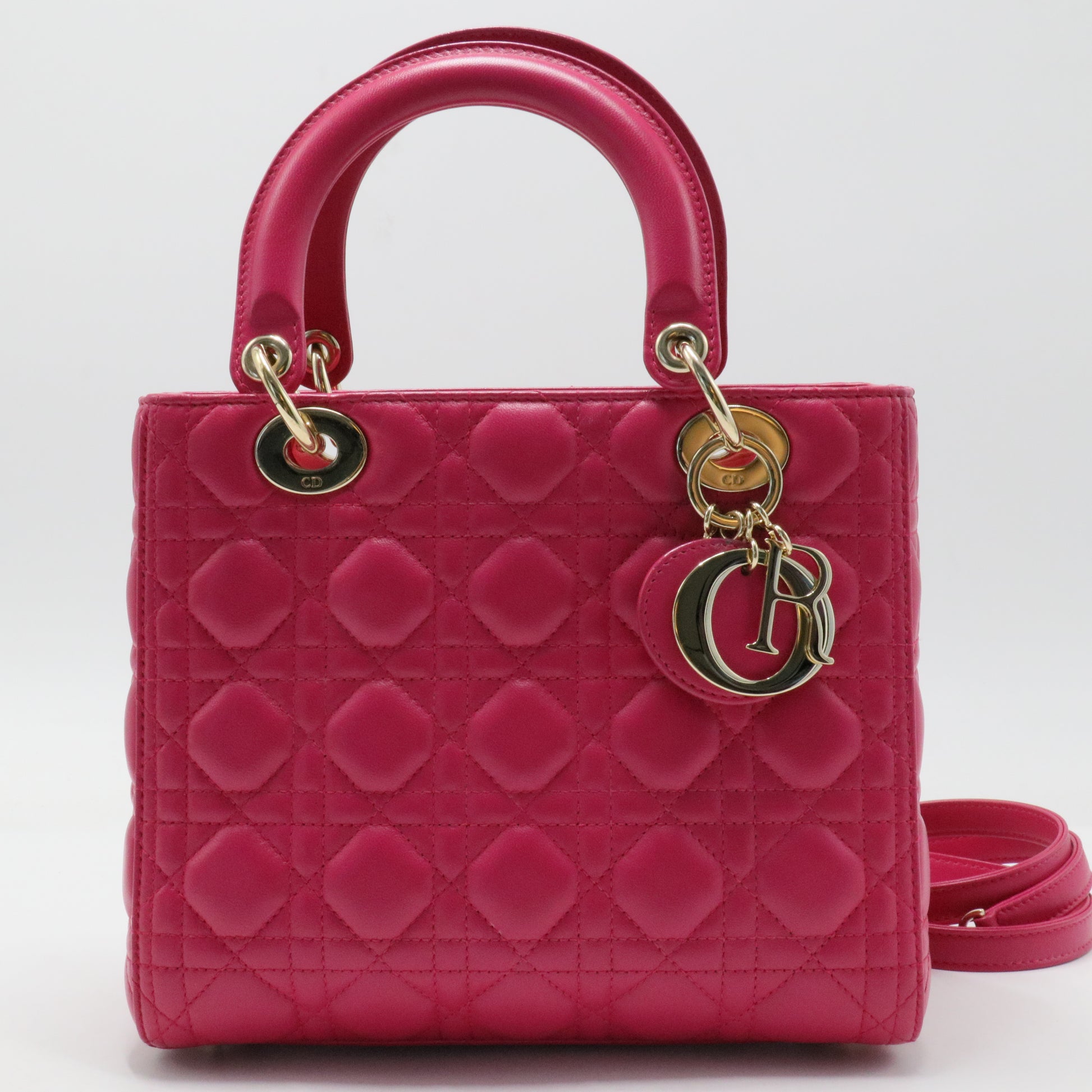 Lady Dior Bag Cannage Quilt Lambskin Medium