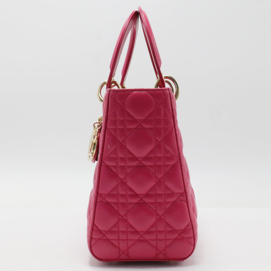 Lady Dior Bag Cannage Quilt Lambskin Medium