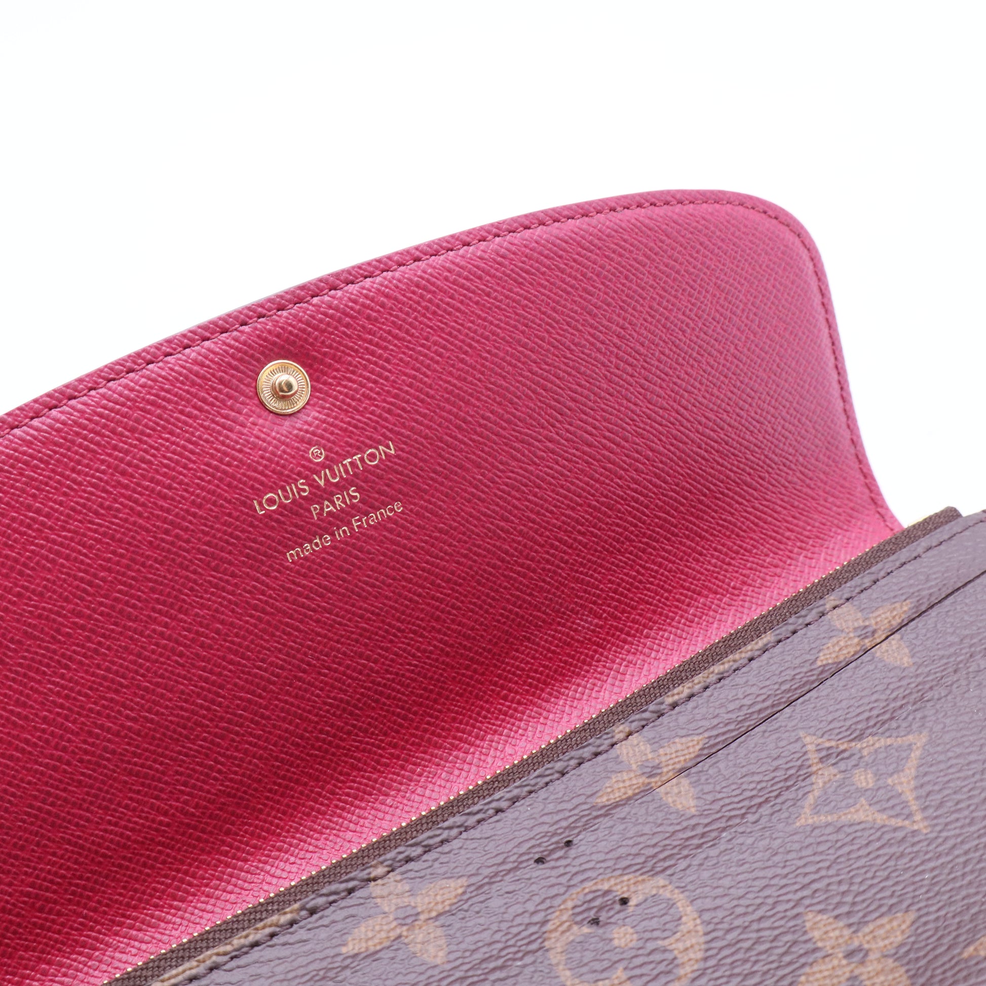 LV Monogram Coated Canvas Emilie Wallet W20066