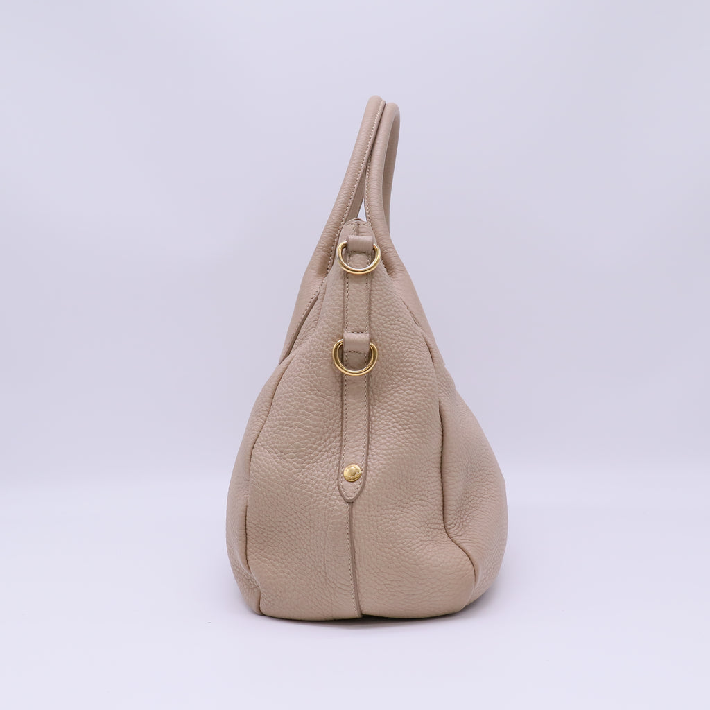 Convertible Satchel Vitello Daino Medium Twins B22735