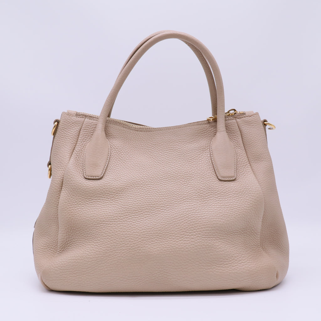Convertible Satchel Vitello Daino Medium Twins B22735