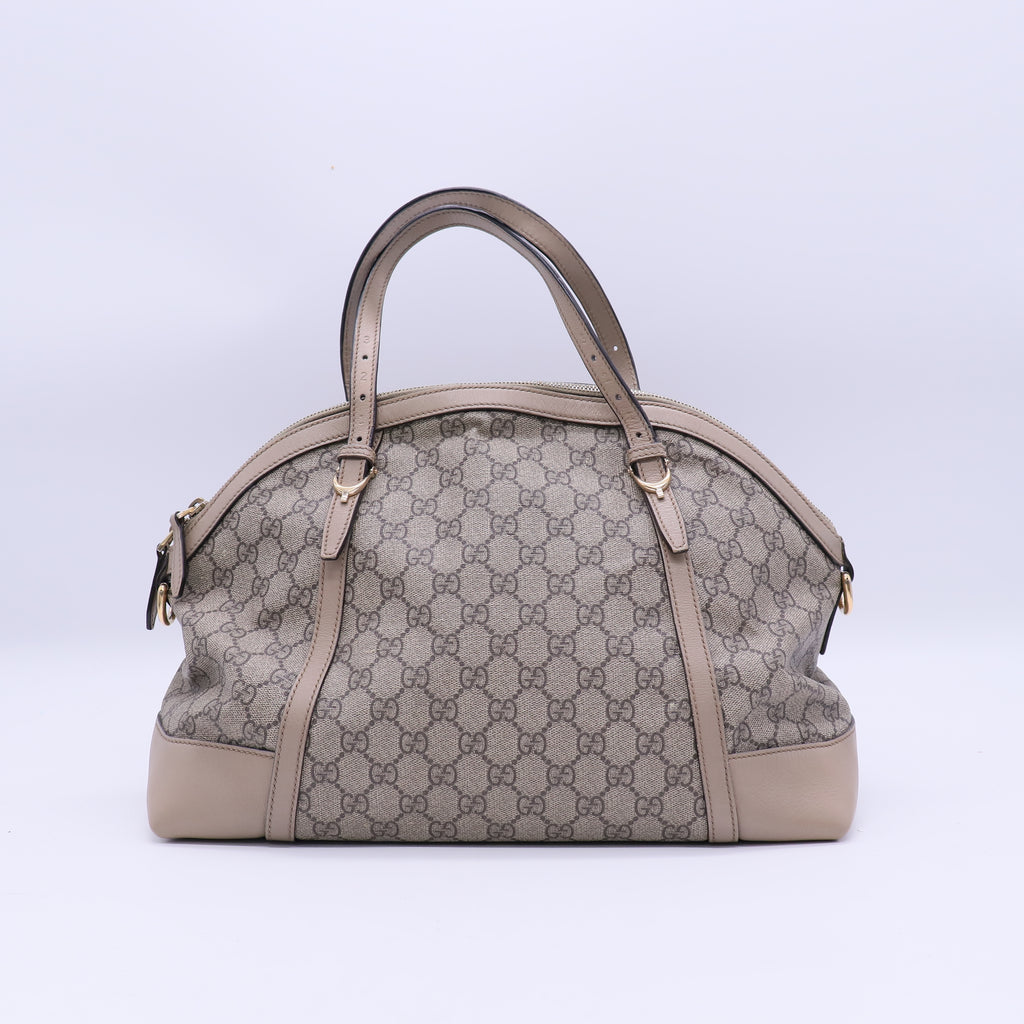 GG Supreme Monogram Medium Nice Top Handle Dome Bag Beige B21197