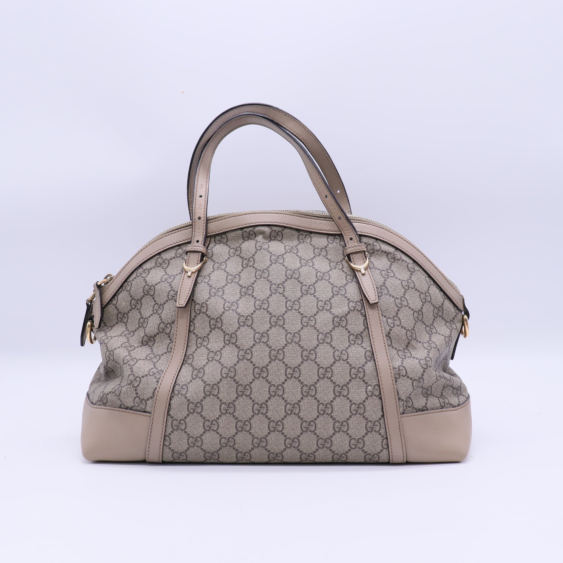 GG Supreme Monogram Medium Nice Top Handle Dome Bag Beige B21197