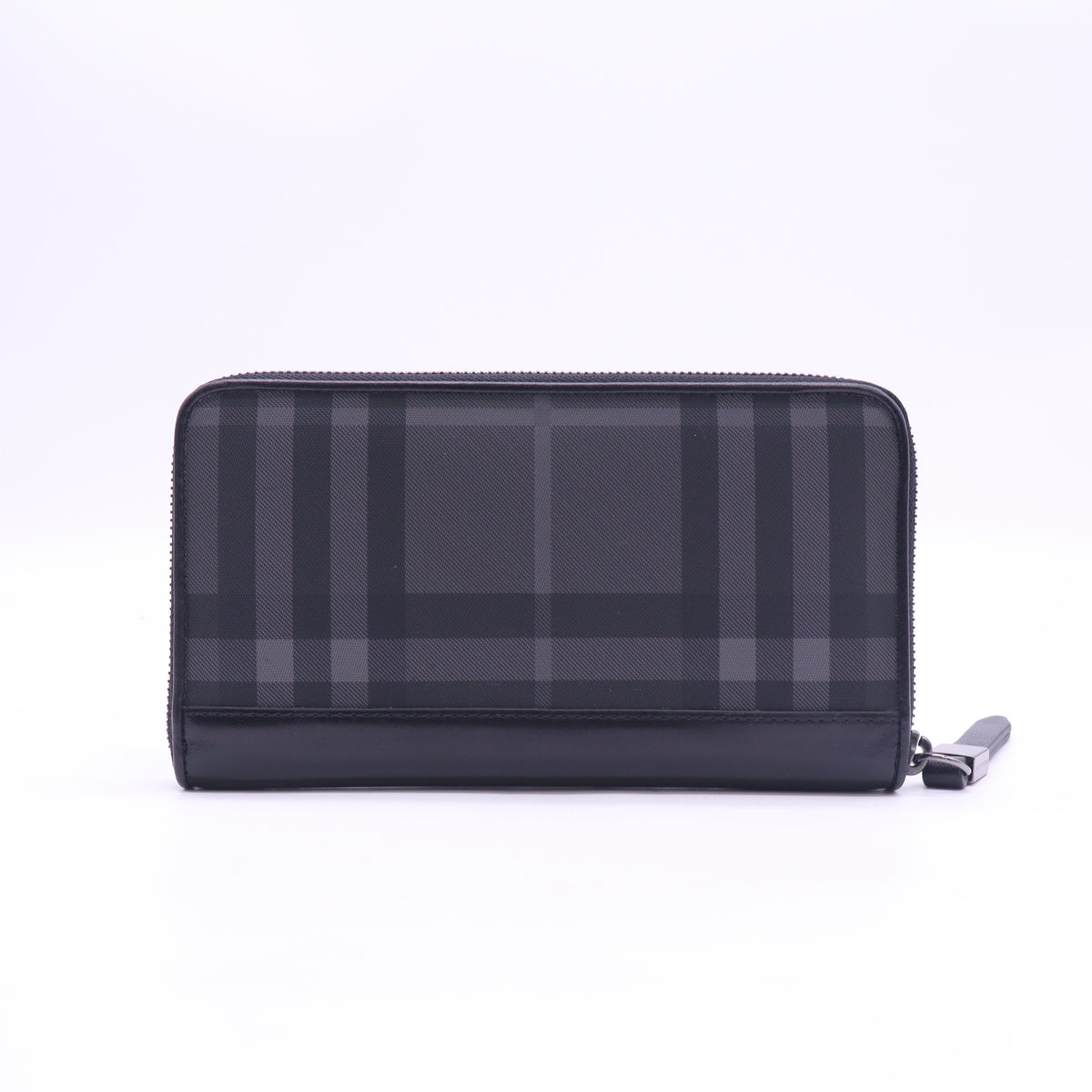 Burberry Charcoal London Check Zip Around Wallet W23387