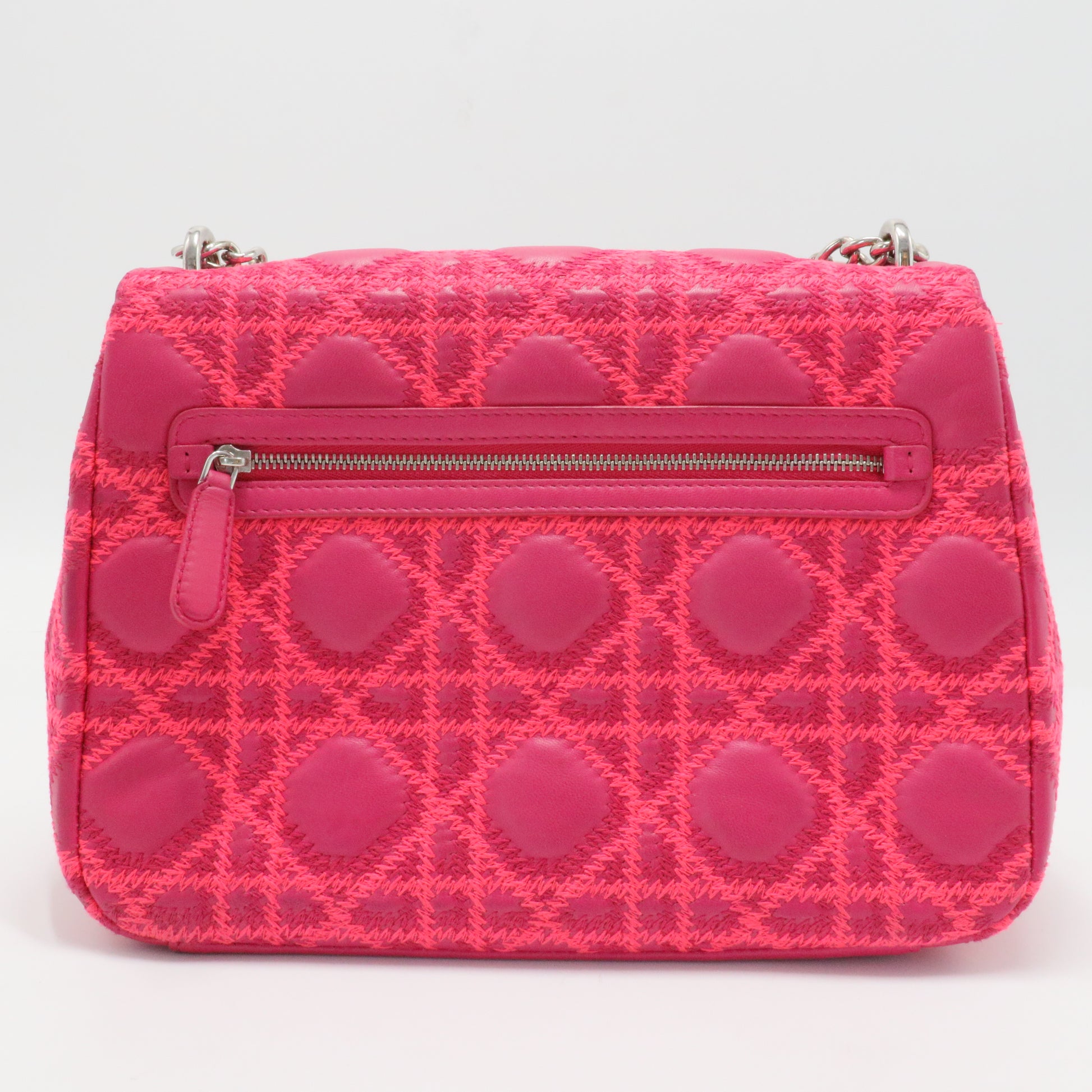 Miss Dior Small Embroidered Pink Leather