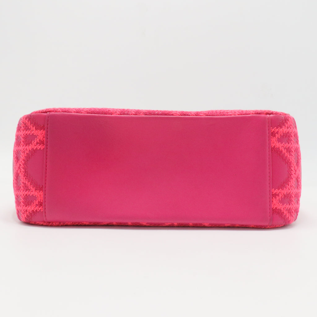 Miss Dior Small Embroidered Pink Leather