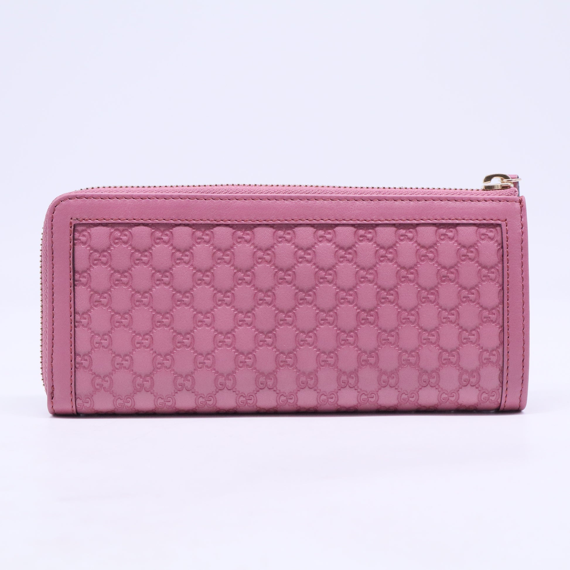 Pink Microguccissima Sukey Zip Around Wallet W20498