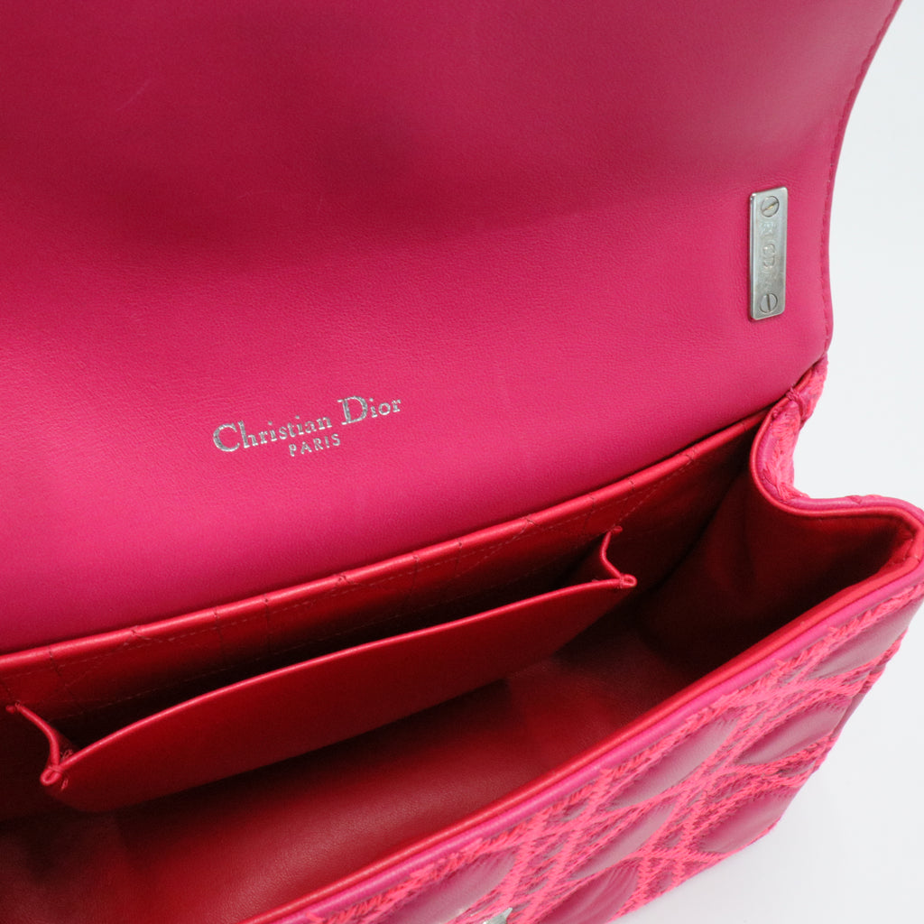 Miss Dior Small Embroidered Pink Leather