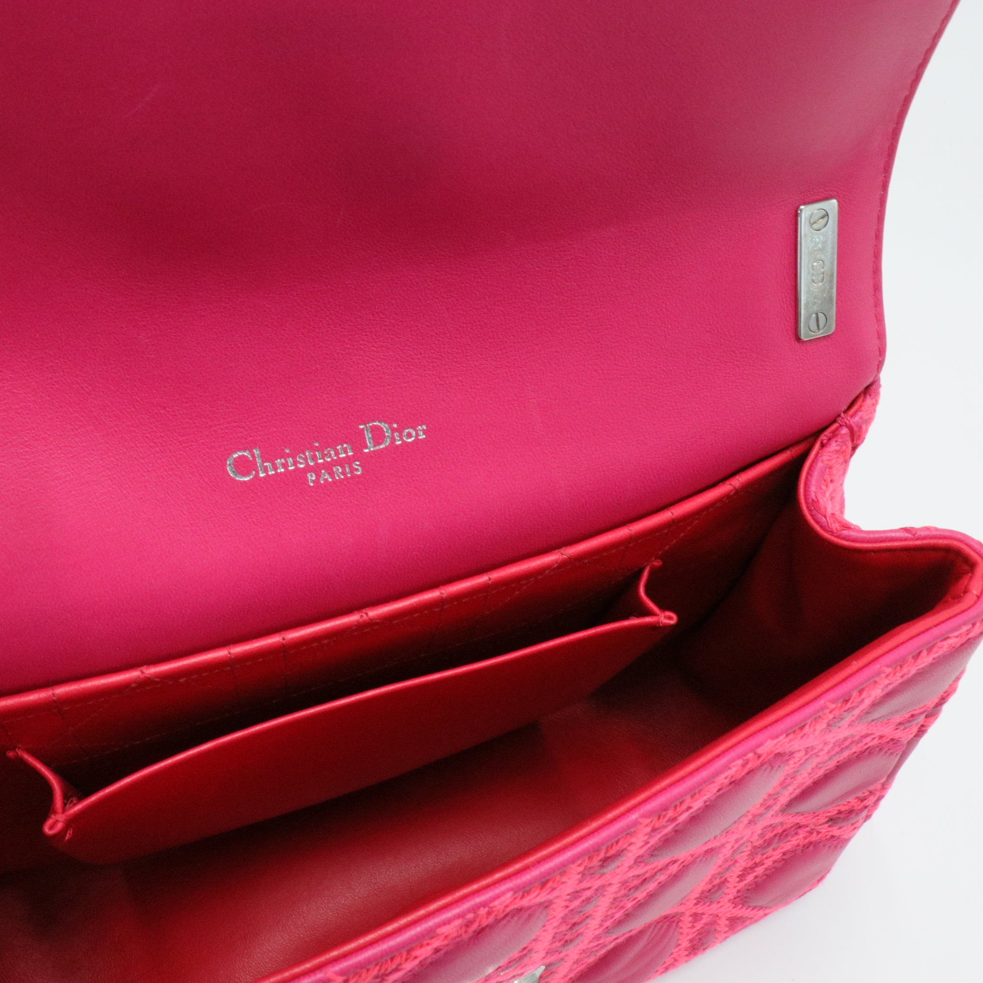 Miss Dior Small Embroidered Pink Leather