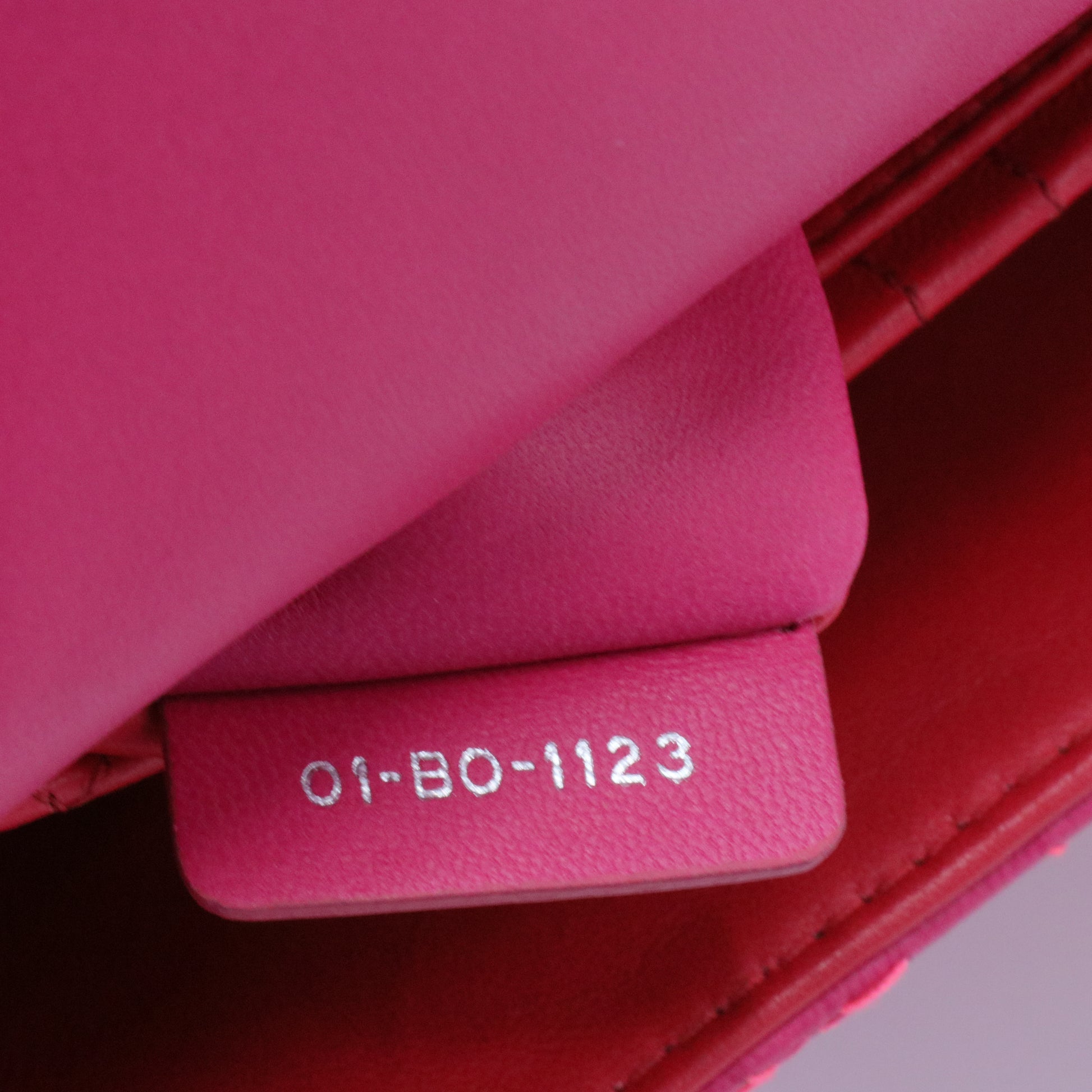 Miss Dior Small Embroidered Pink Leather