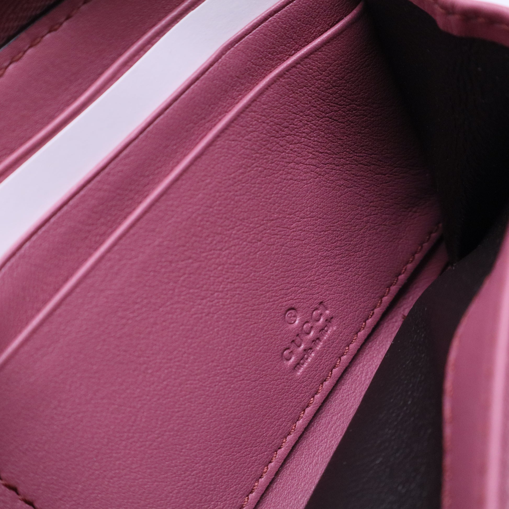 Pink Microguccissima Sukey Zip Around Wallet W20498