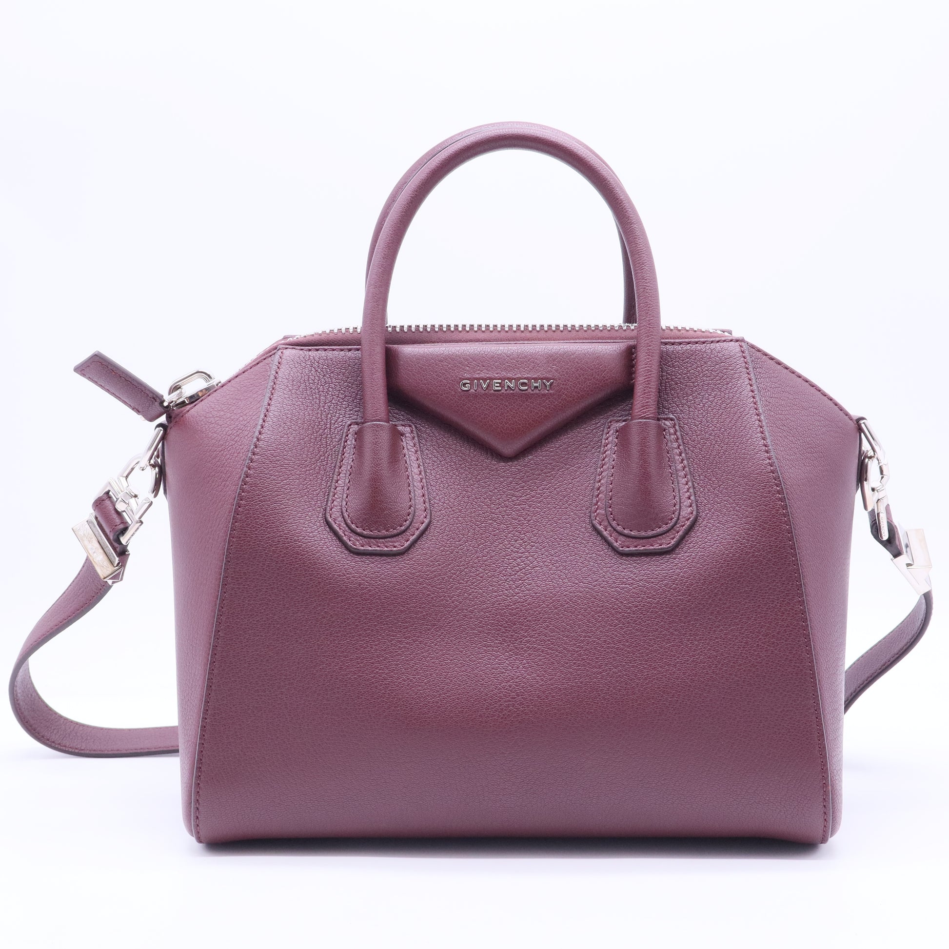 Sugar Goatskin Small Antigona Oxblood B20011