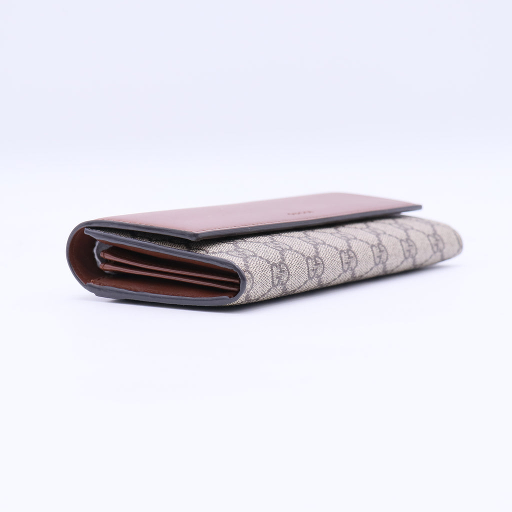 Gucci GG Supreme Canvas Flap Wallet W21032
