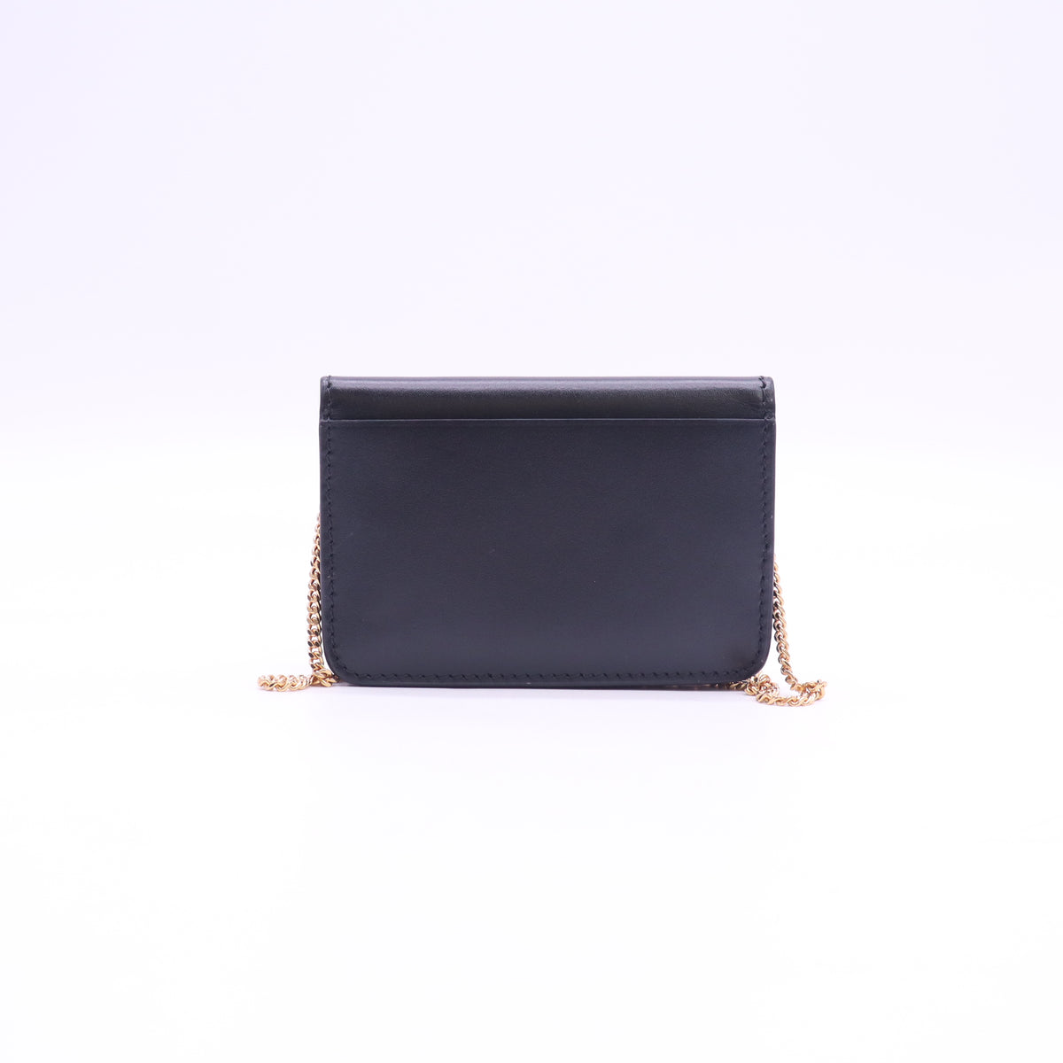 Leather Mini Jody Chain Card Case Black W23412