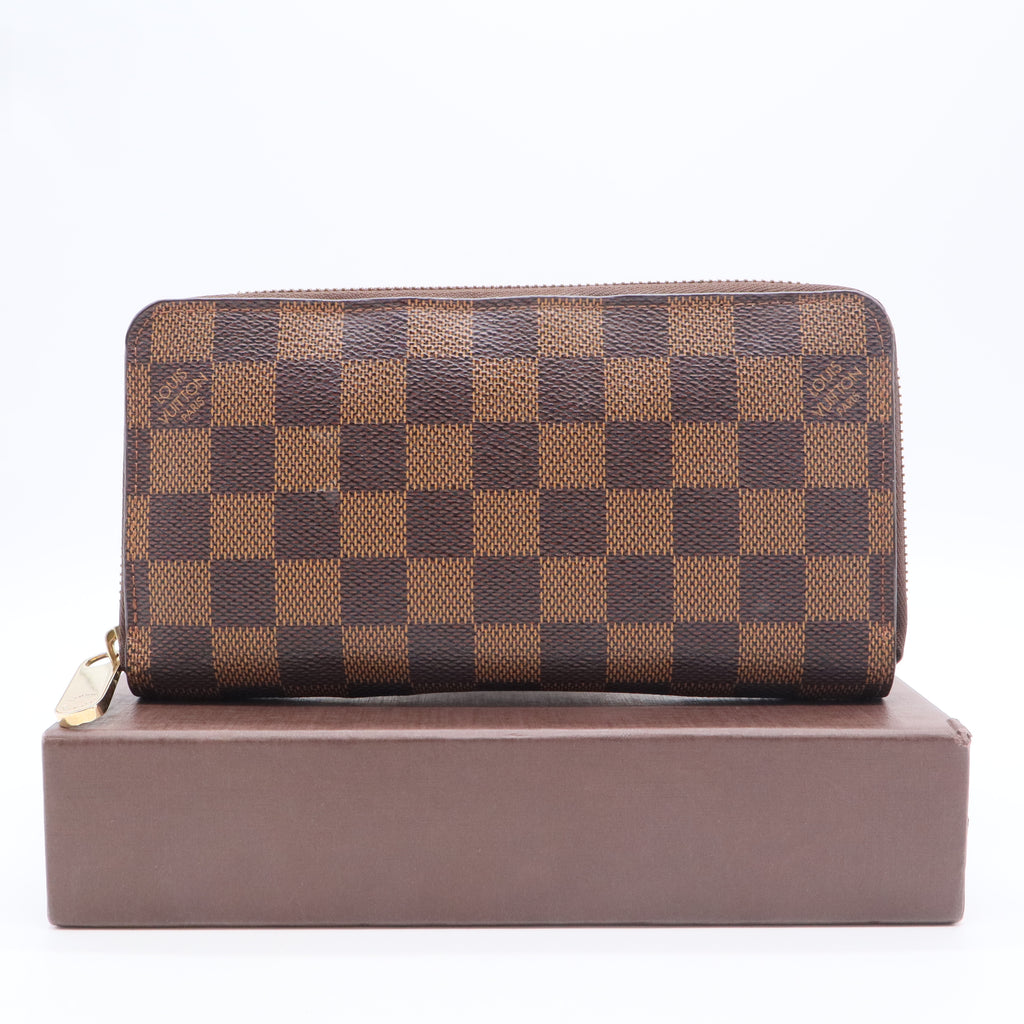 Zippy Wallet Damier Ebene Canvas