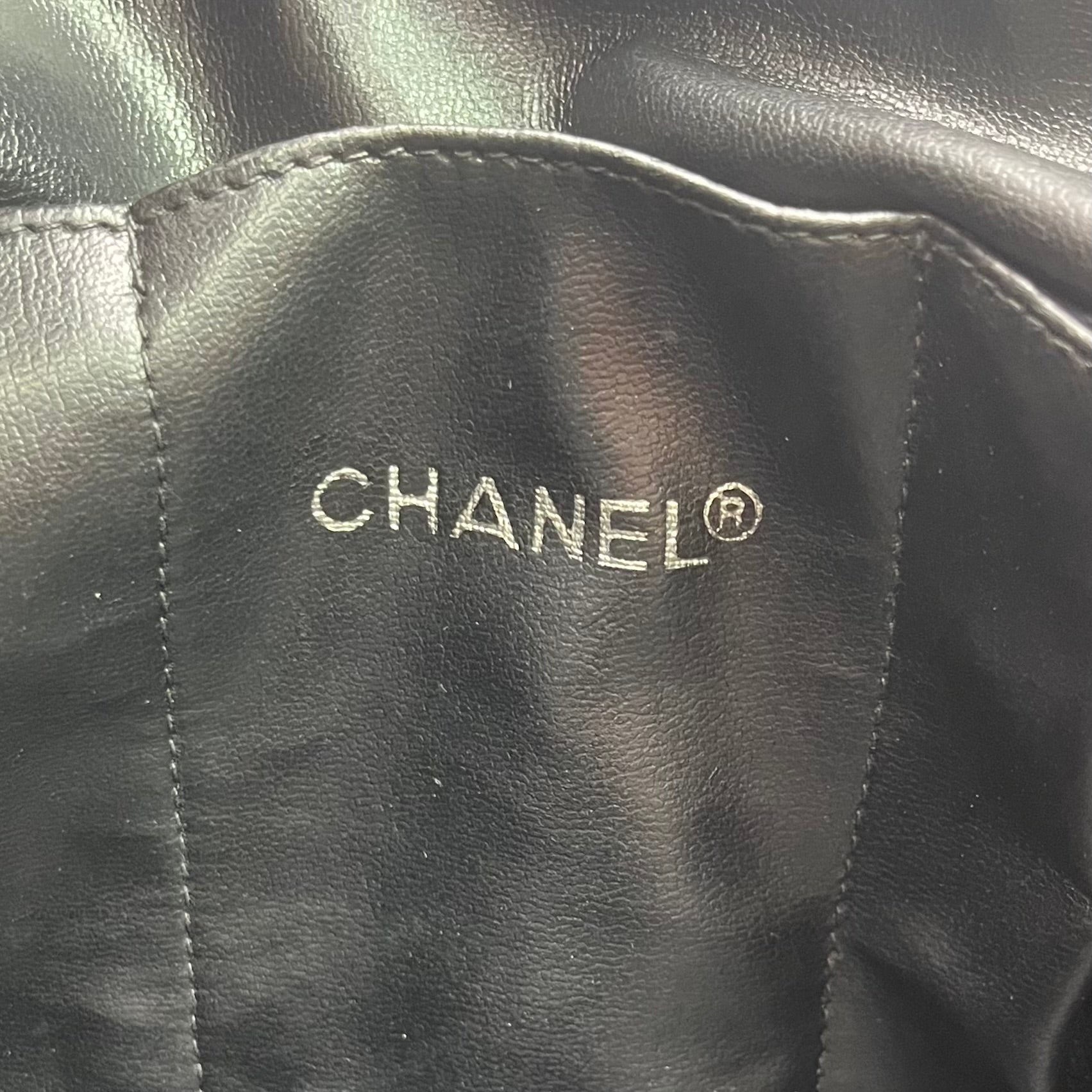 Vintage CC Chain leather tote twins