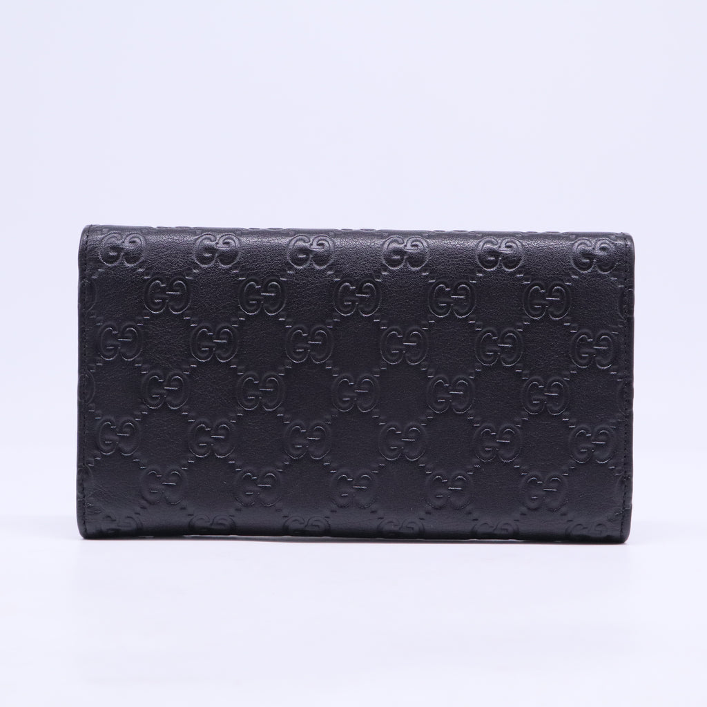 Brown Guccissima Leather Continental Flap Wallet W20500