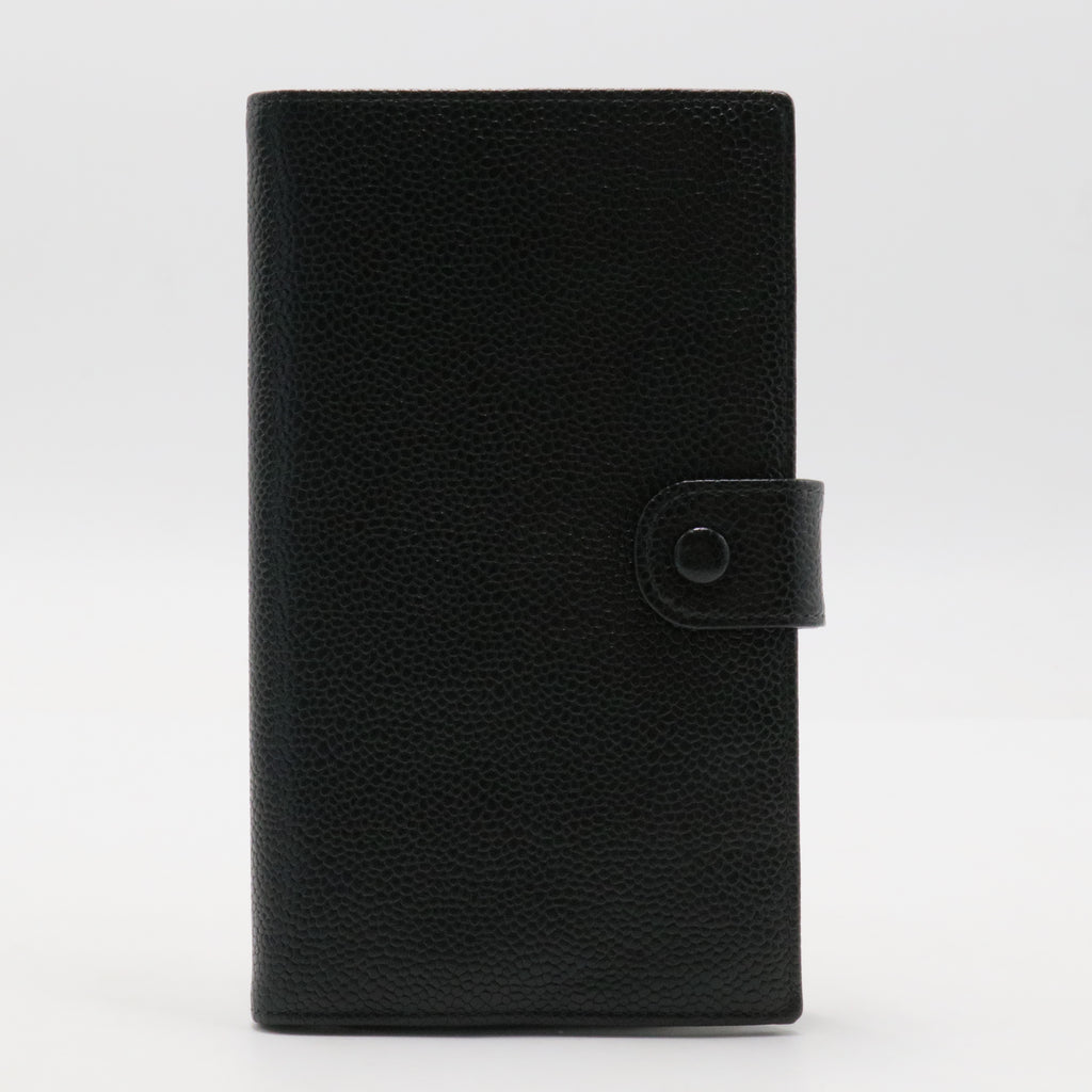 Long Wallet Caviar Skin Black CC Auth