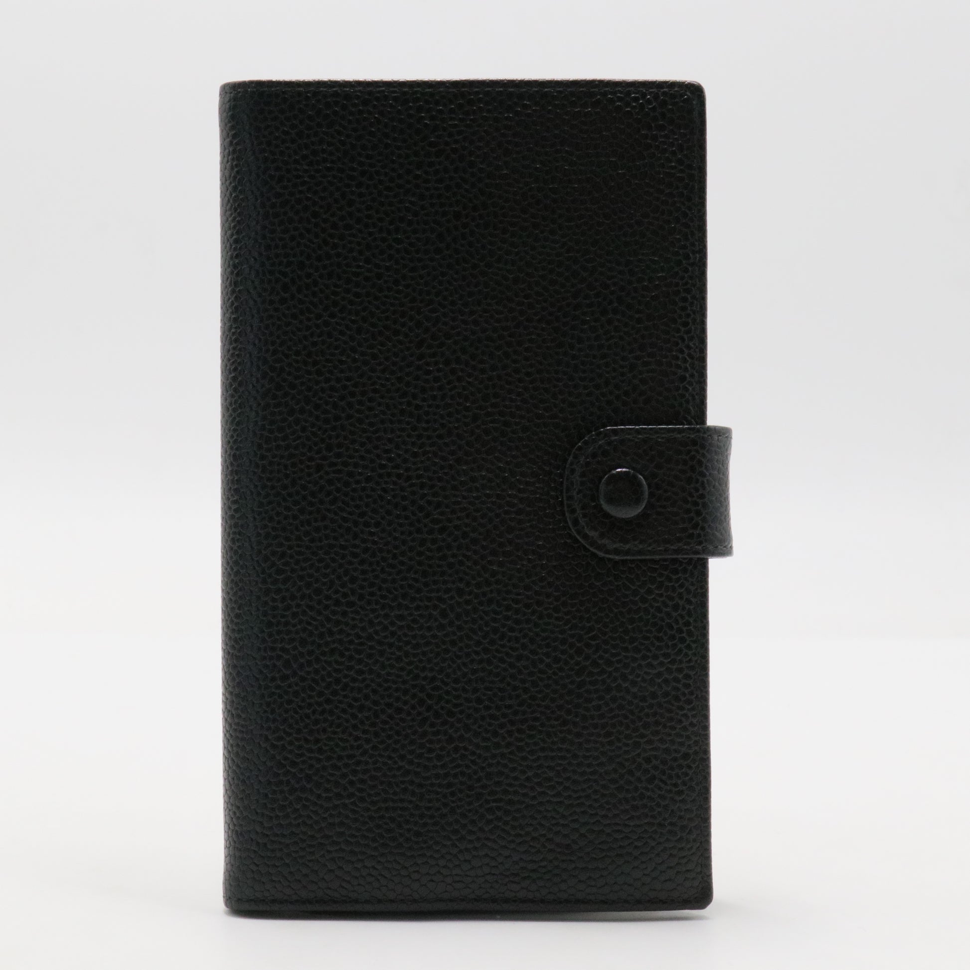 Long Wallet Caviar Skin Black CC Auth