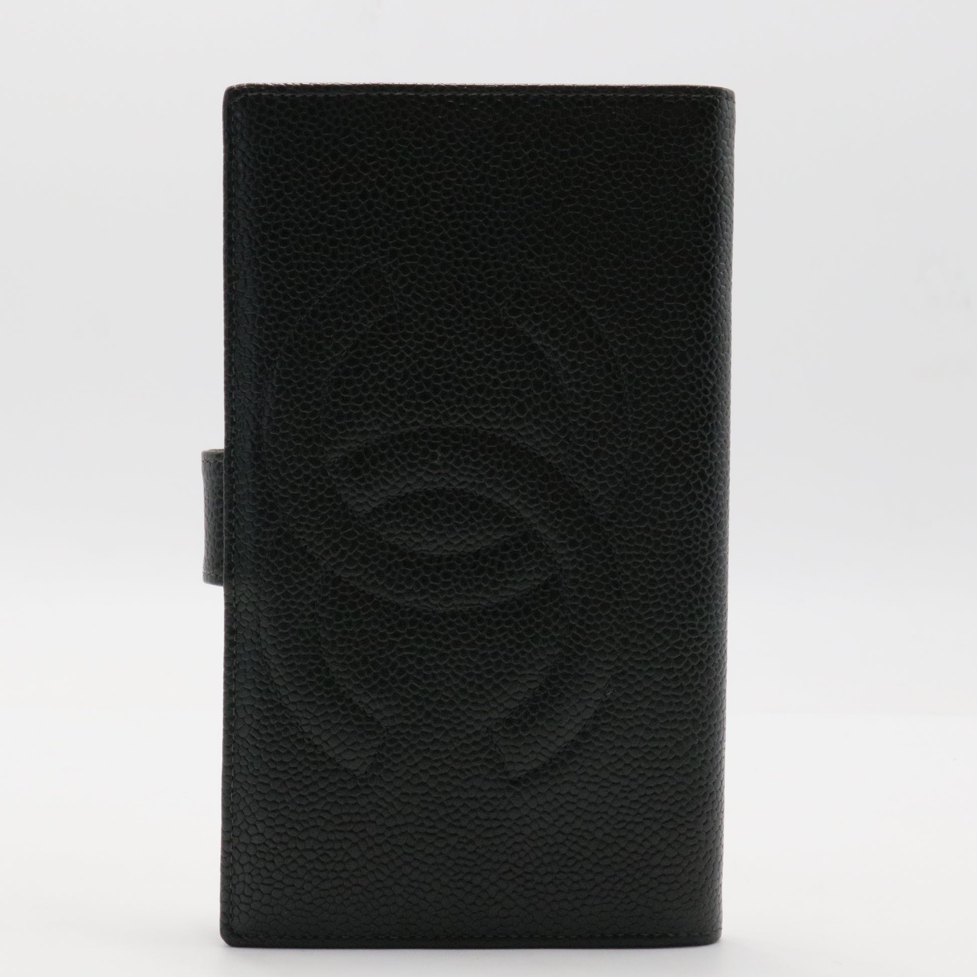 Long Wallet Caviar Skin Black CC Auth
