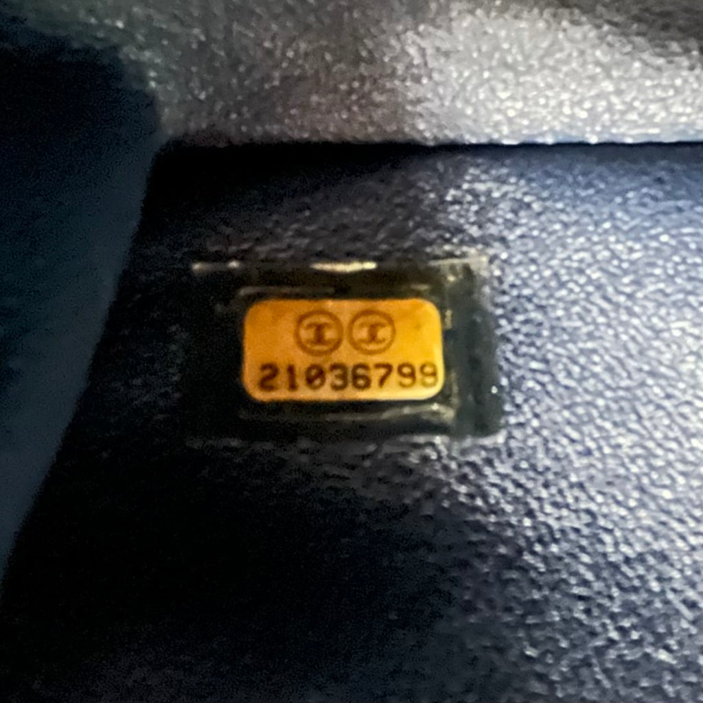 Patent Chevron Quilted Rectangular Flap Navy Blue twins