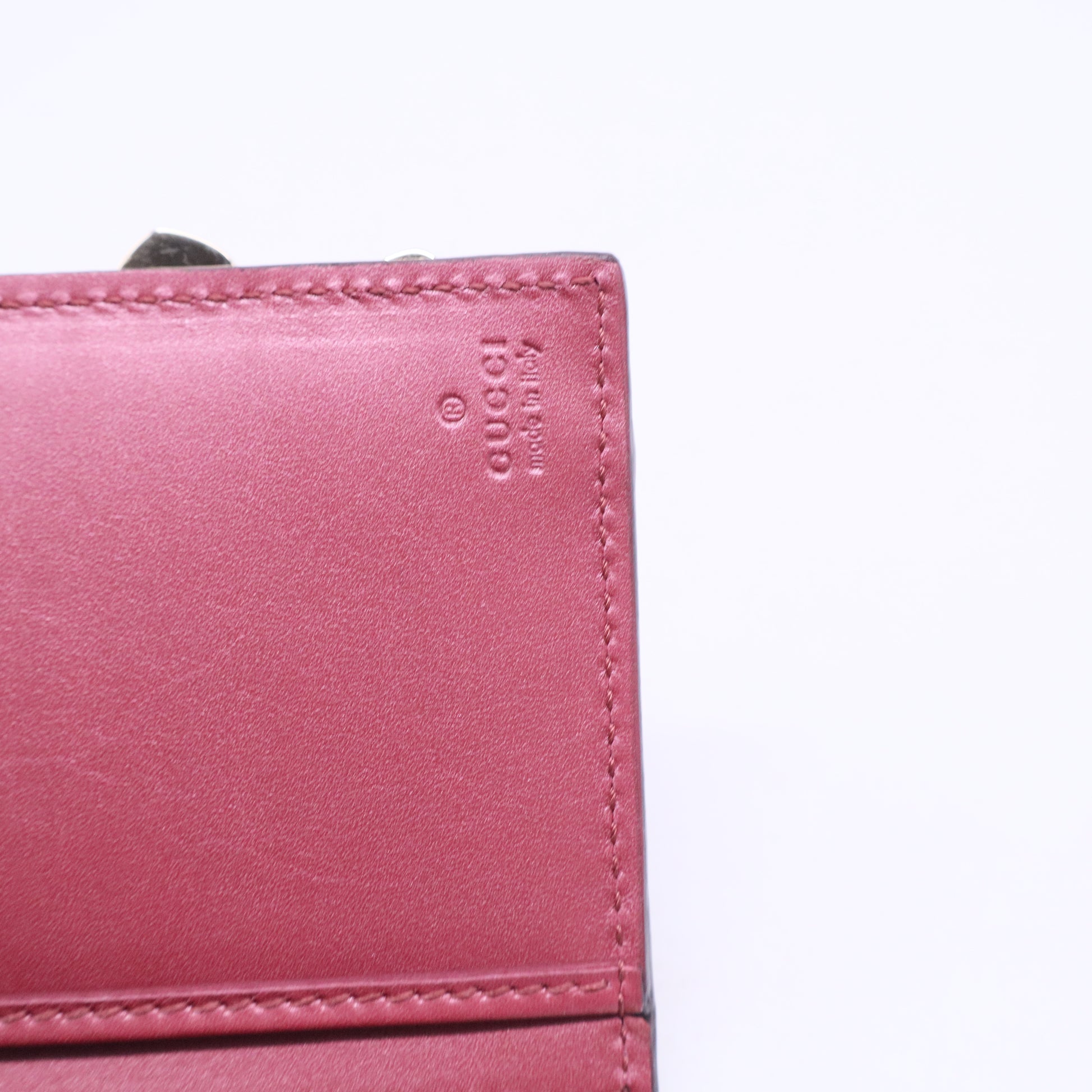 Bow Heart Continental Wallet Microguccissima Patent Long