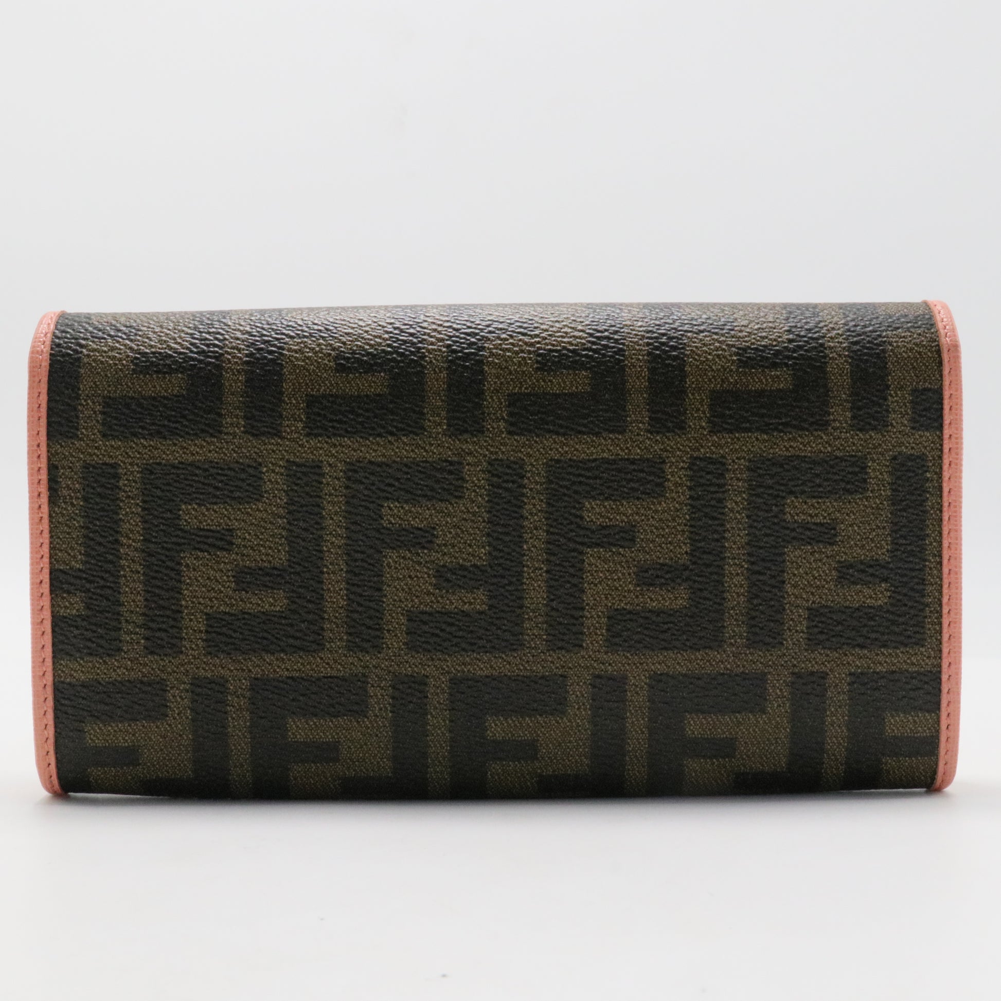 Zucca print wallet with pink interior