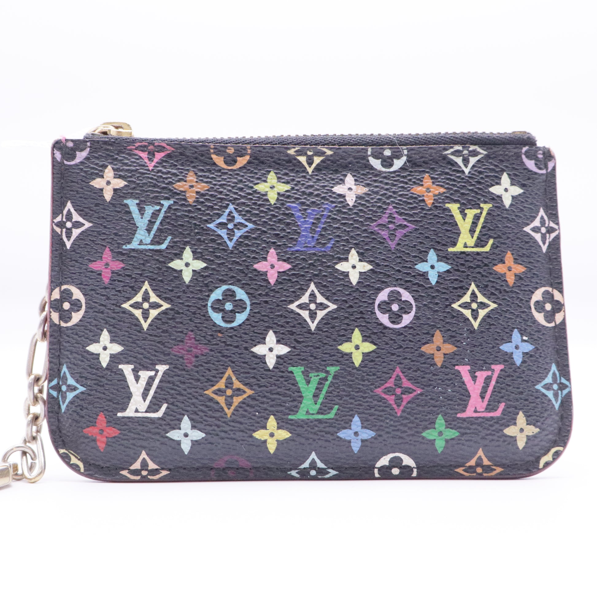 LV X TM Monogram Multicolor Key Pouch Black twins