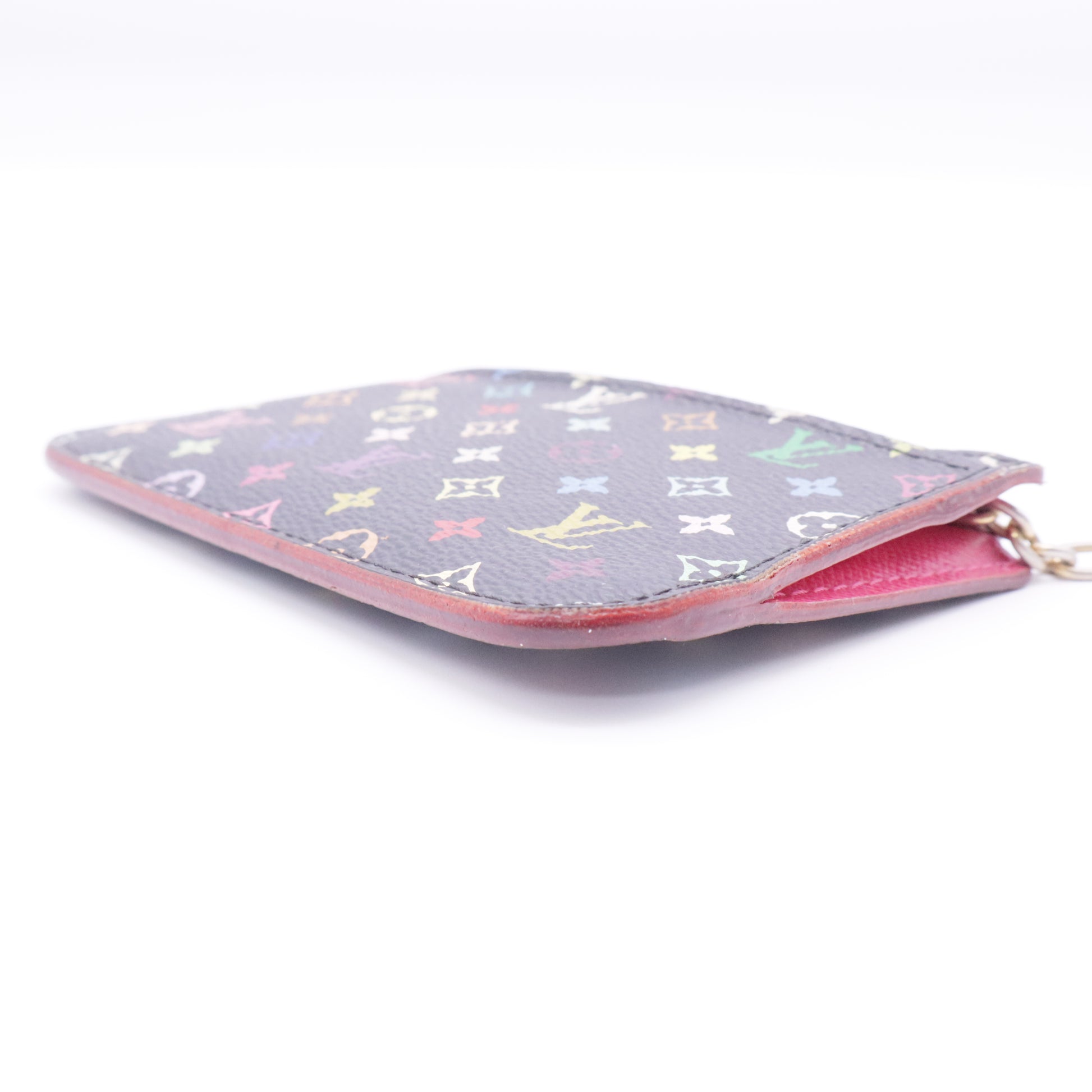 LV X TM Monogram Multicolor Key Pouch Black twins