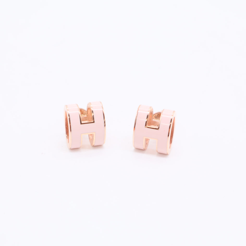 Hermes Pop H Earrings Gold-Tone Metal Twins LDJ3285