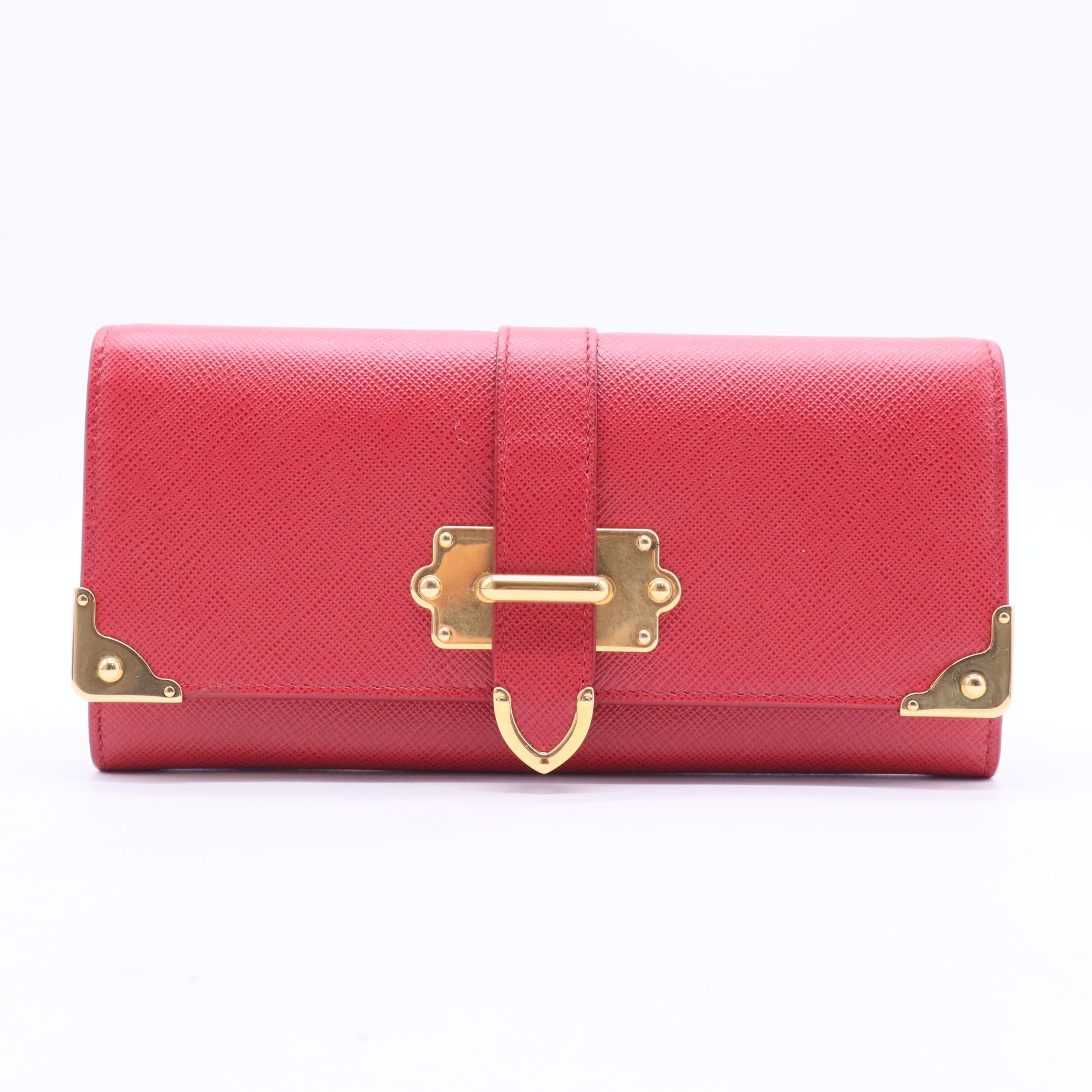 Fuoco Saffiano Leather Cahier Continental Wallet W20049