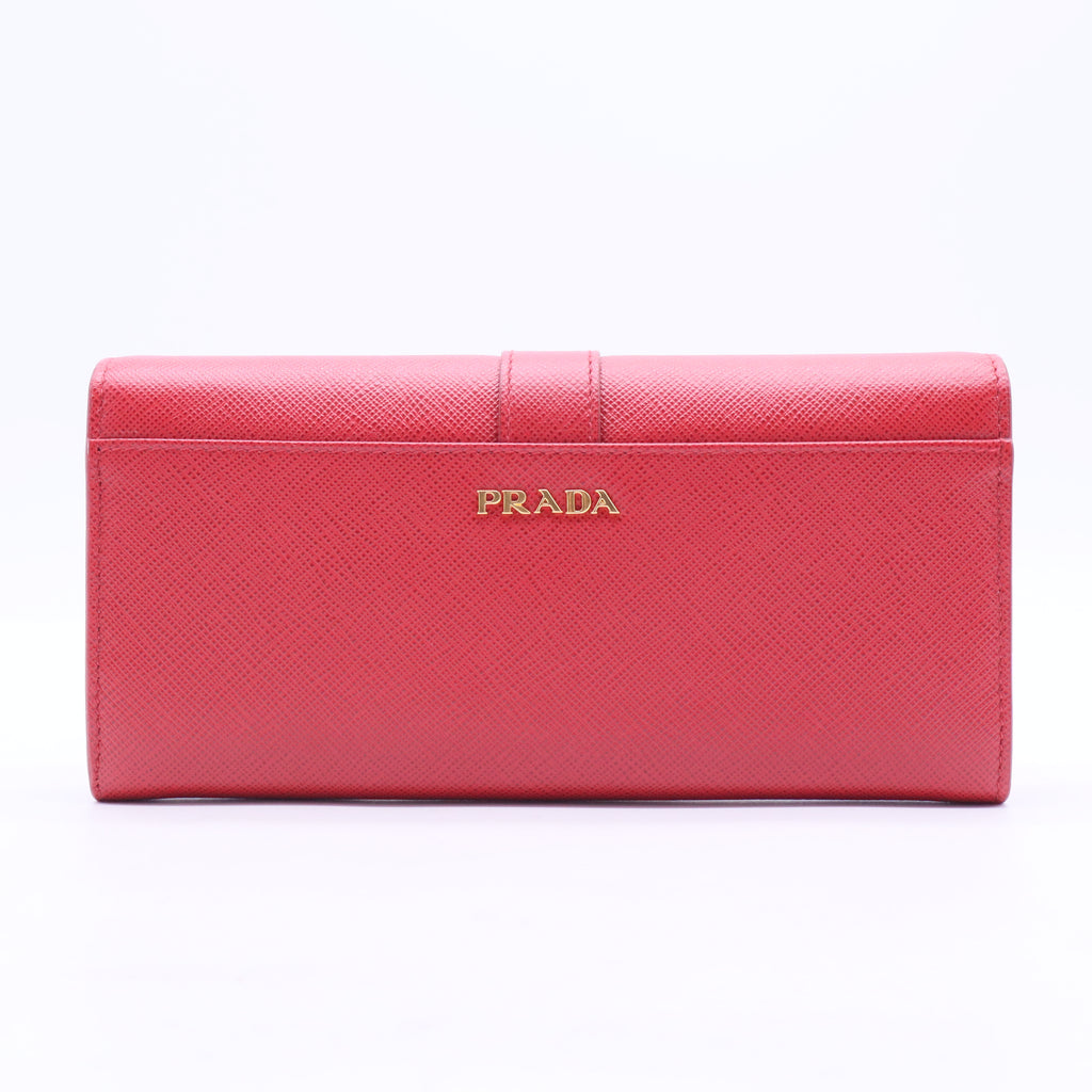 Fuoco Saffiano Leather Cahier Continental Wallet W20049