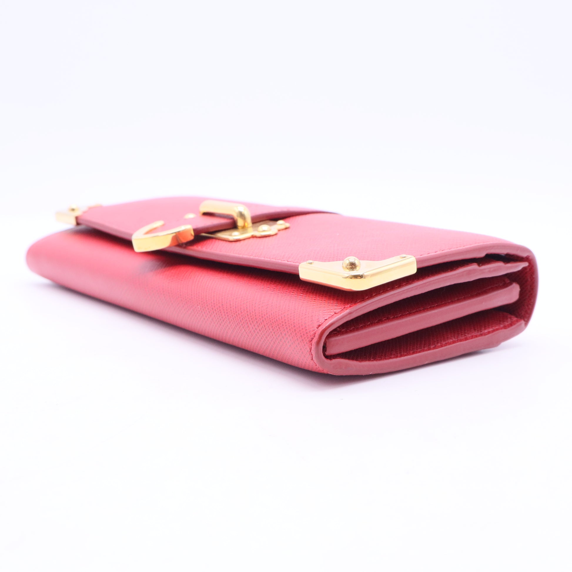 Fuoco Saffiano Leather Cahier Continental Wallet W20049