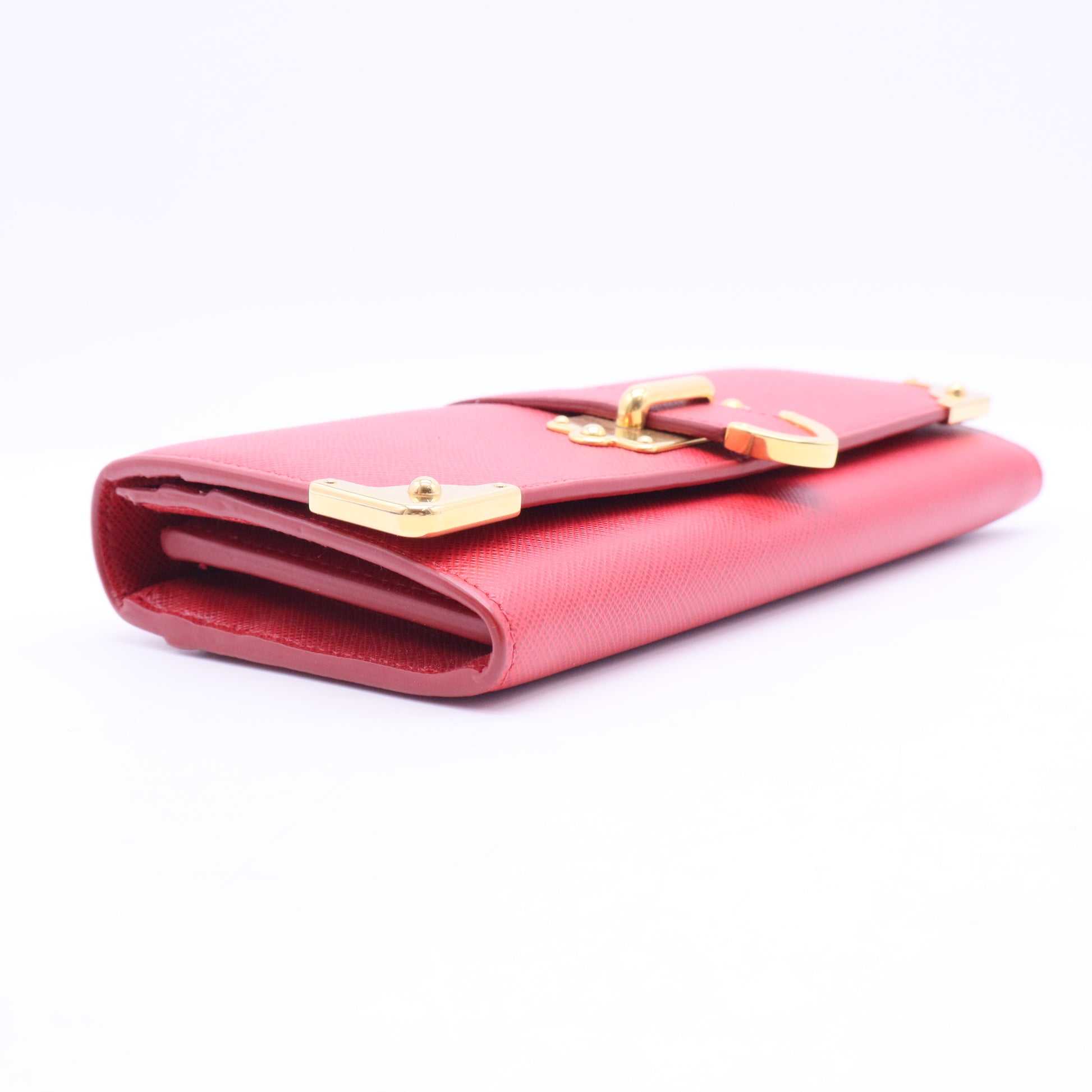 Fuoco Saffiano Leather Cahier Continental Wallet W20049
