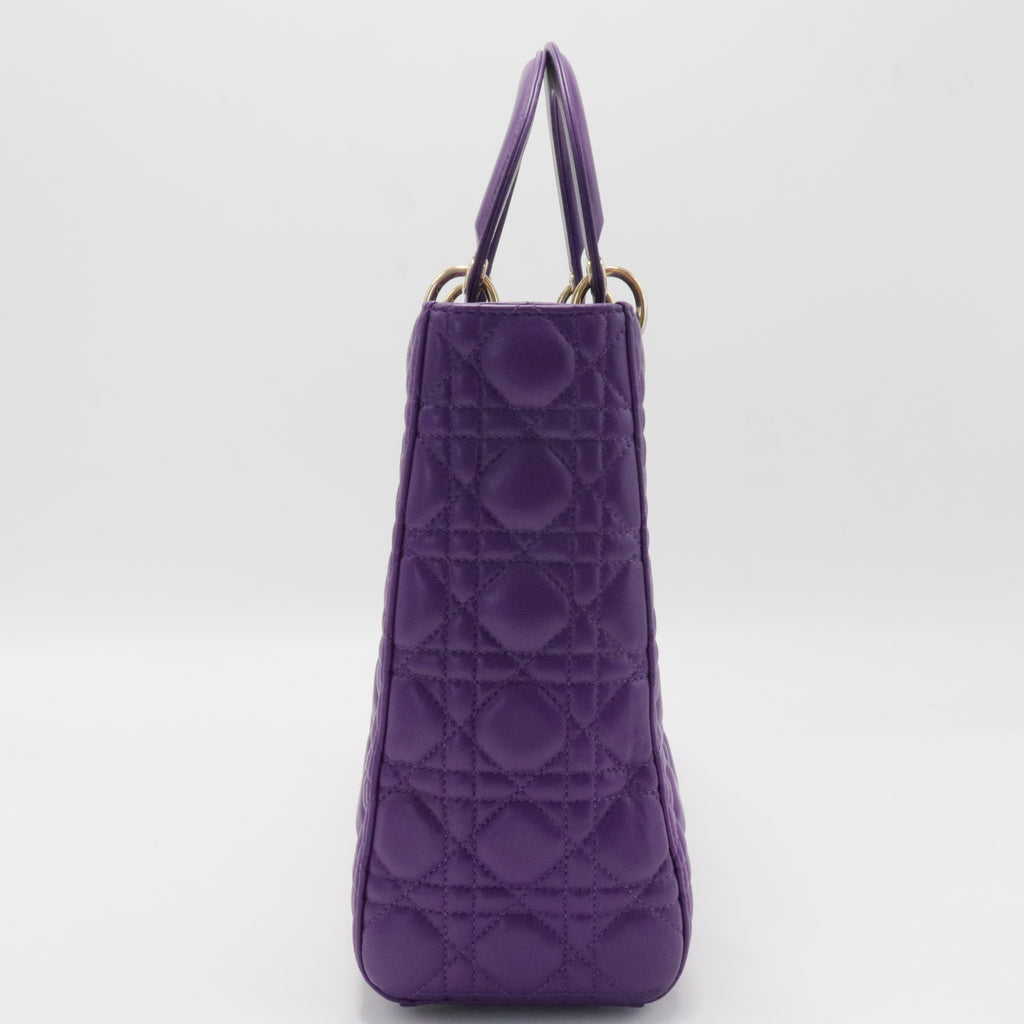 Lady Dior Bag Cannage Quilt Lambskin Large