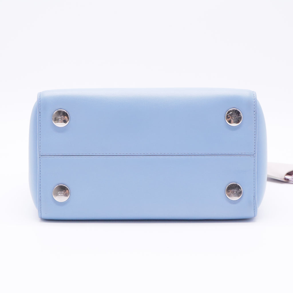 Calfskin Large Addict Shopping Tote Light Blue Beige