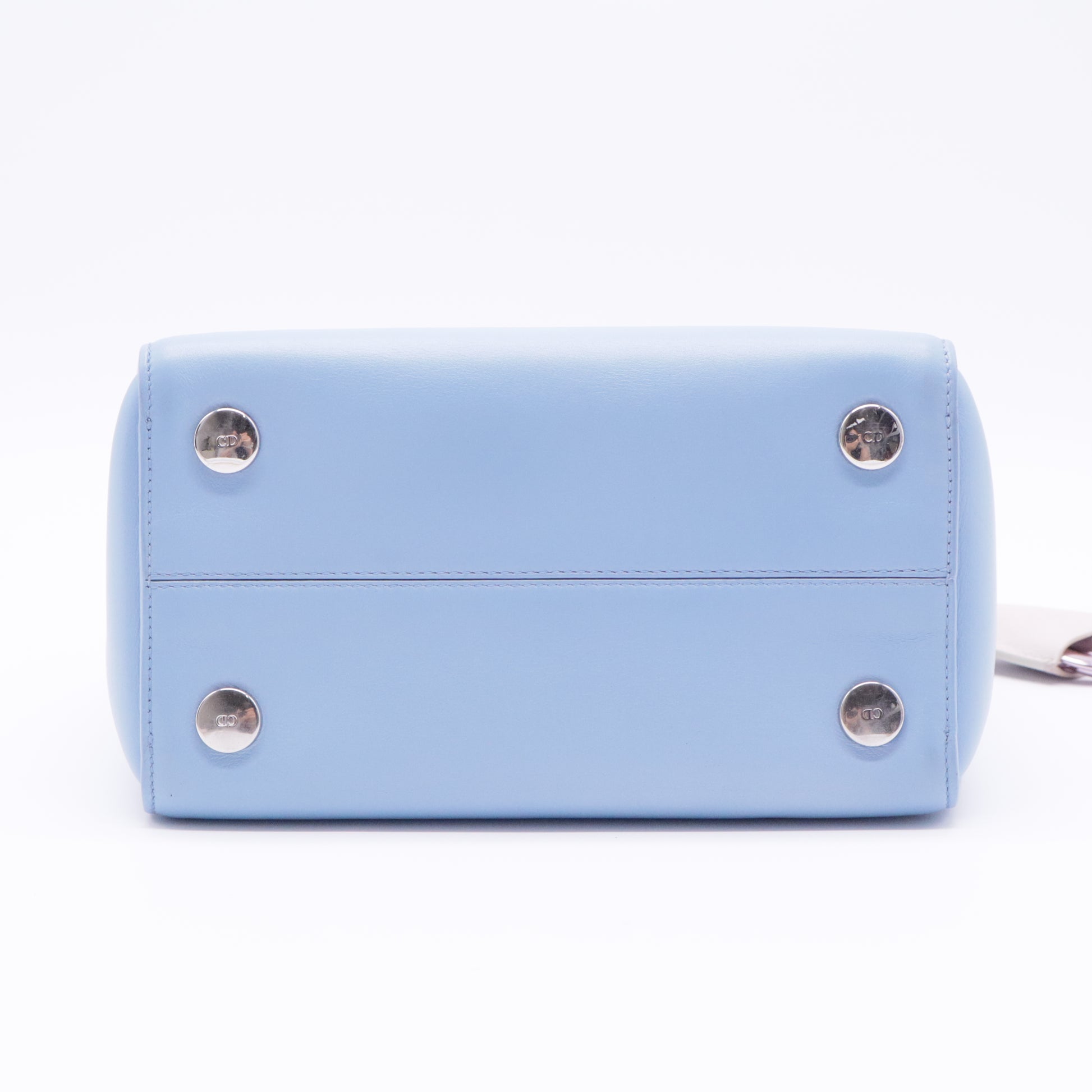 Calfskin Large Addict Shopping Tote Light Blue Beige