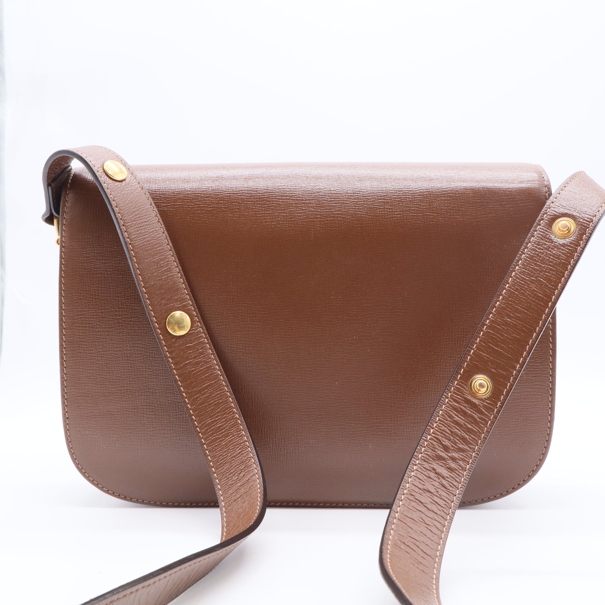 Azalea Calfskin Horsebit 1955 Shoulder Bag Brown Sugar twins