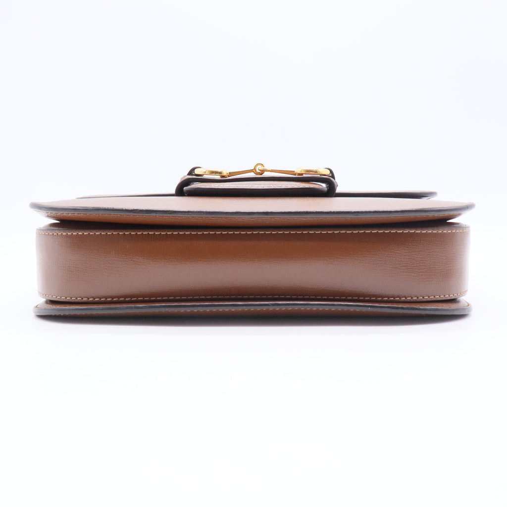 Azalea Calfskin Horsebit 1955 Shoulder Bag Brown Sugar twins