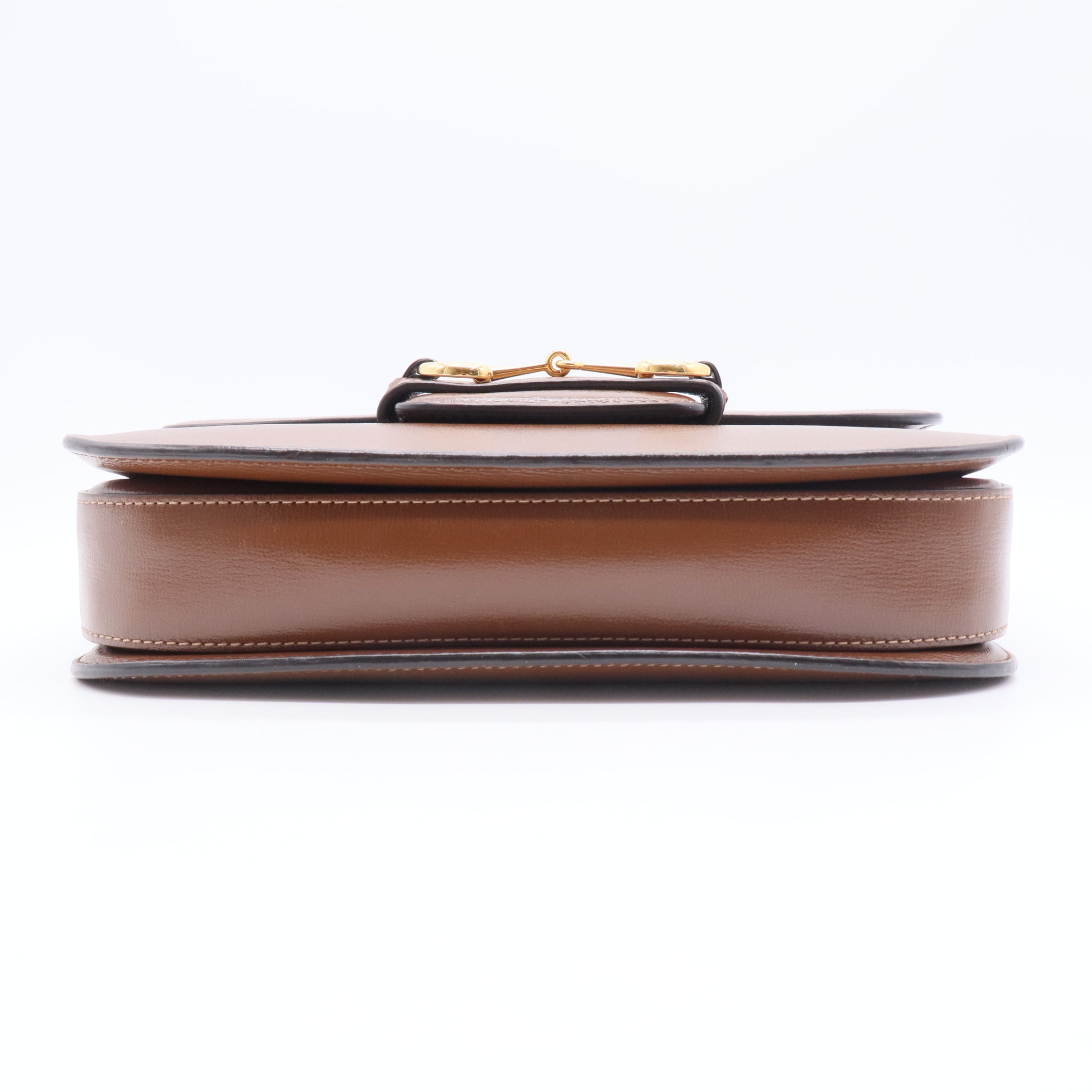 Azalea Calfskin Horsebit 1955 Shoulder Bag Brown Sugar twins