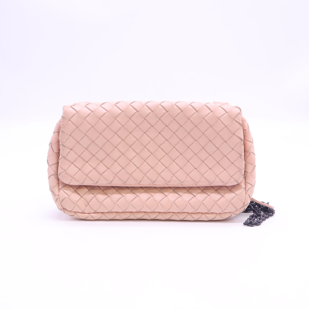 Expandable Chain Crossbody Bag Intrecciato Nappa Small B24486