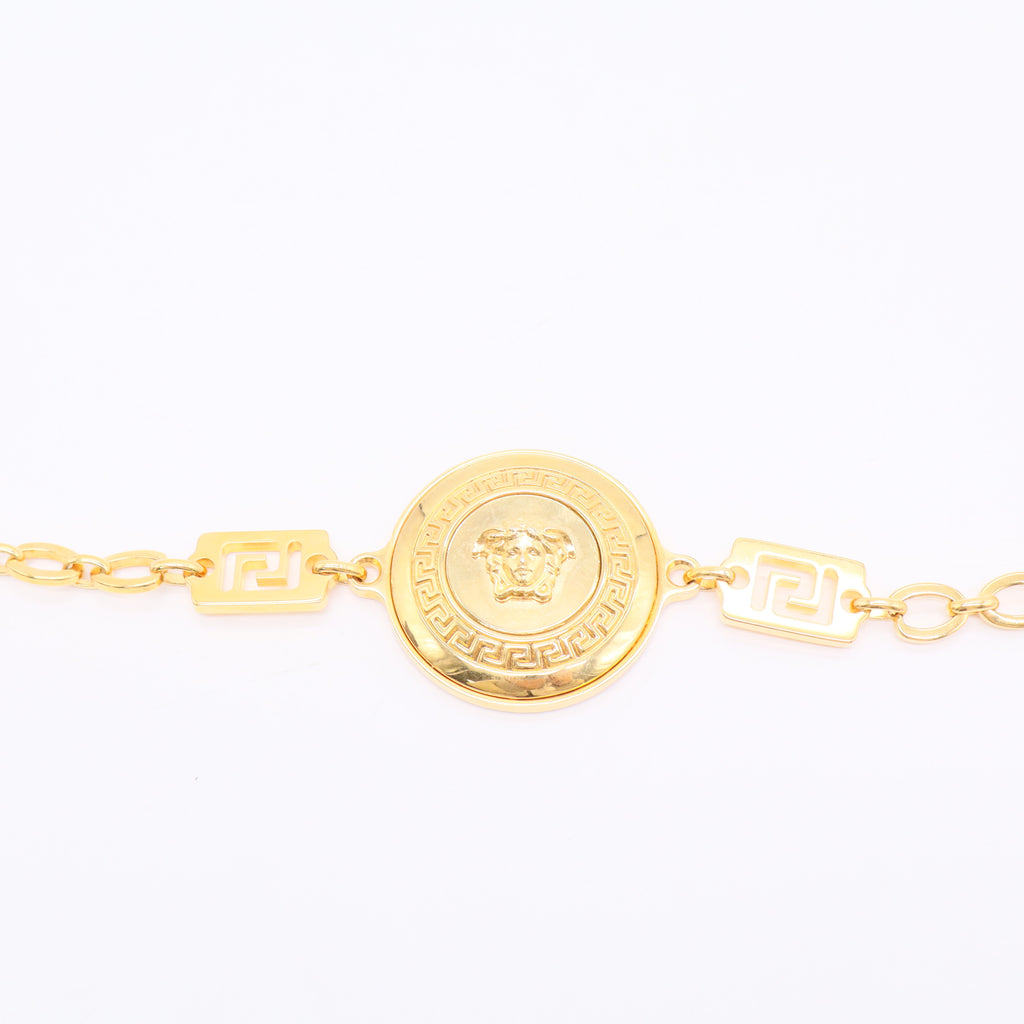 VERSACE Greca Pearl Chain Belt twins