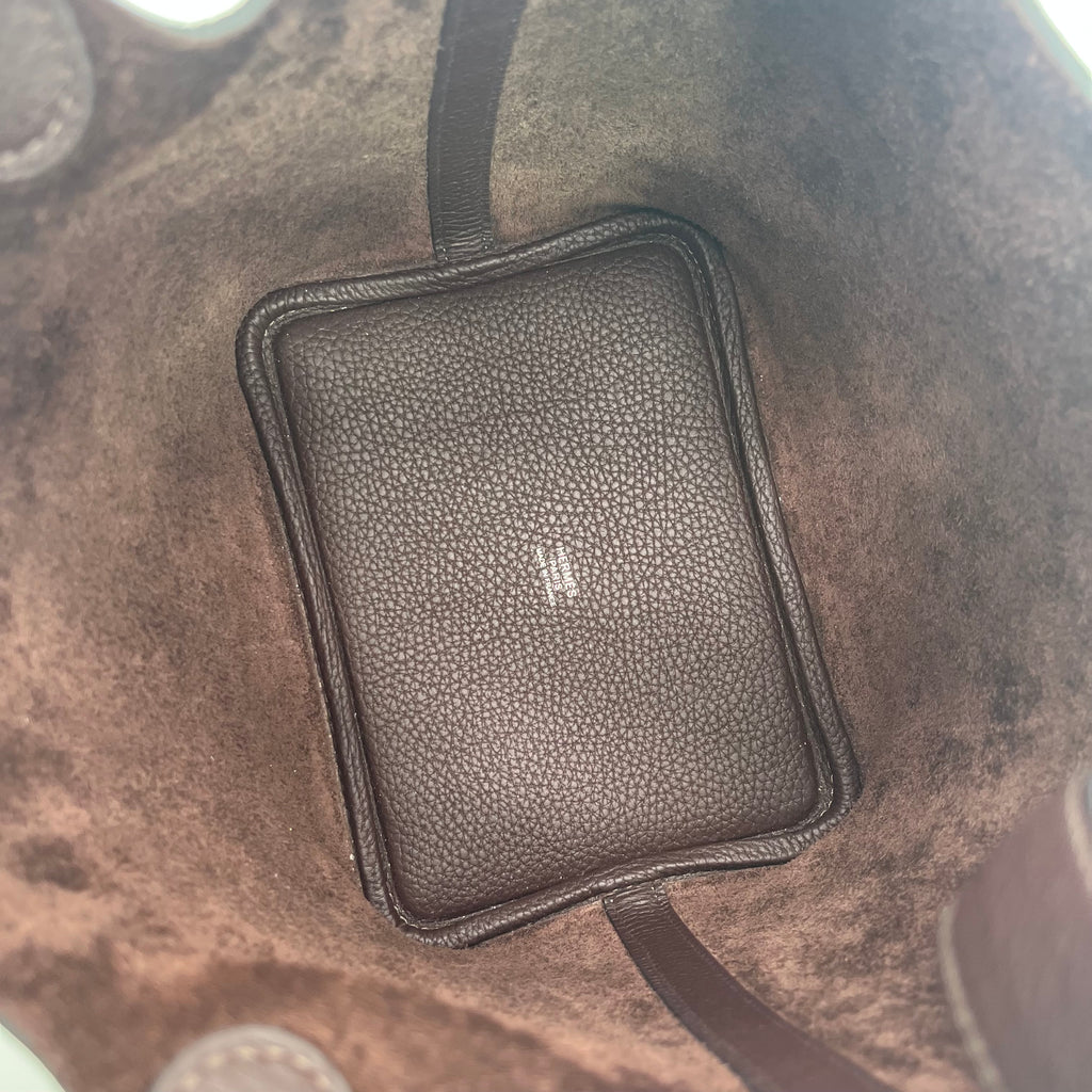 Bolsa Hermes Picotin Lock PM Marrom twins