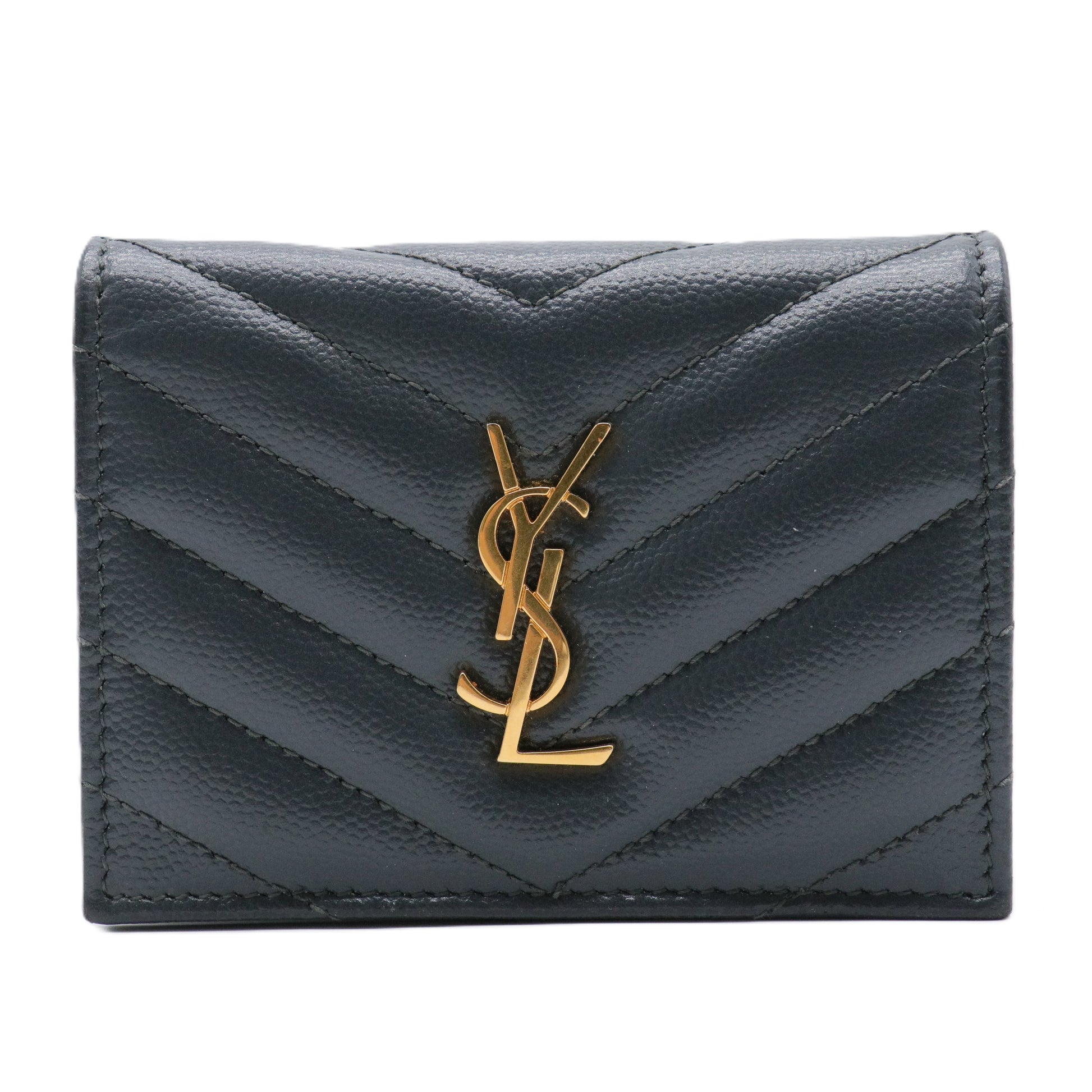 Monogram chevron wallet