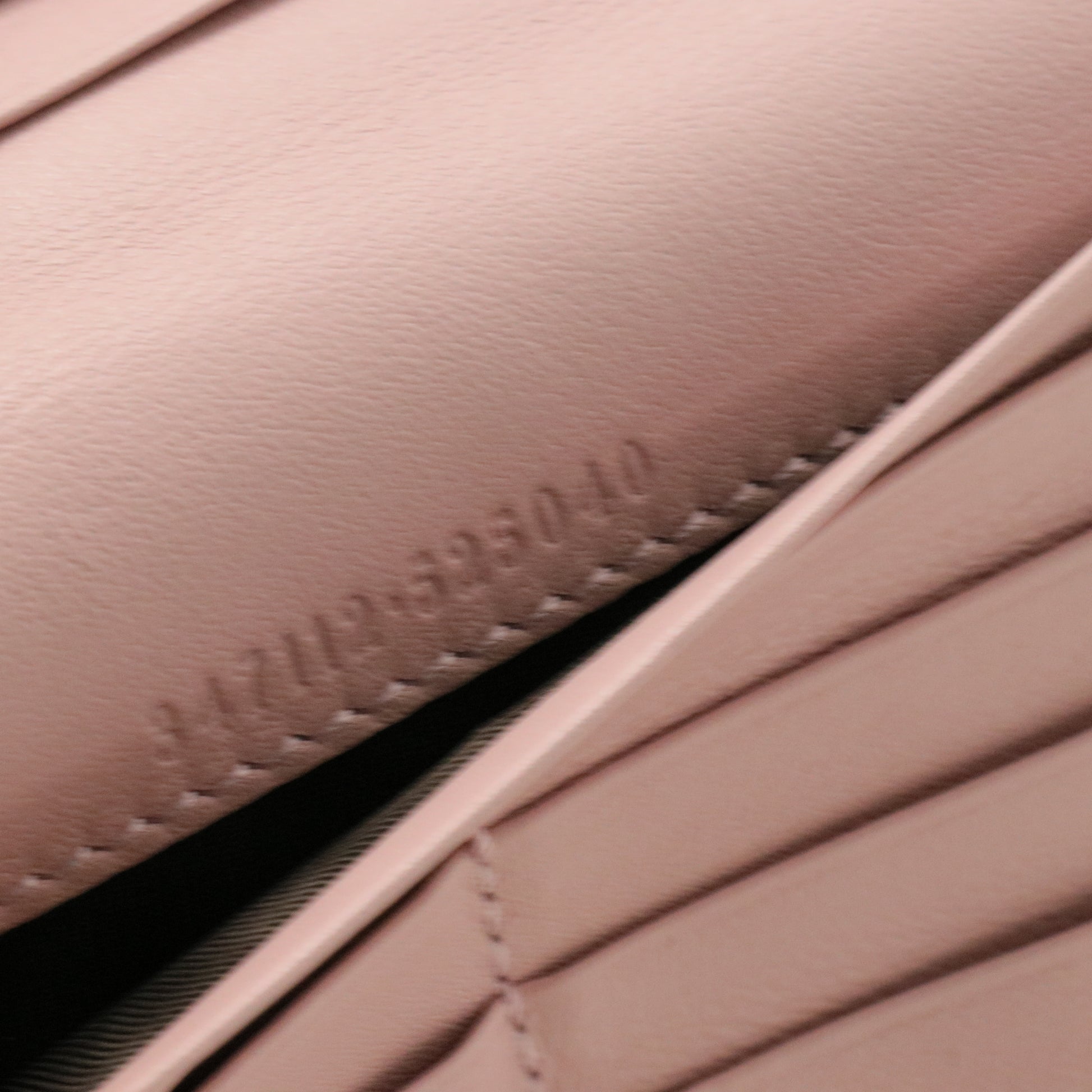 Pink Leather Long Wallet