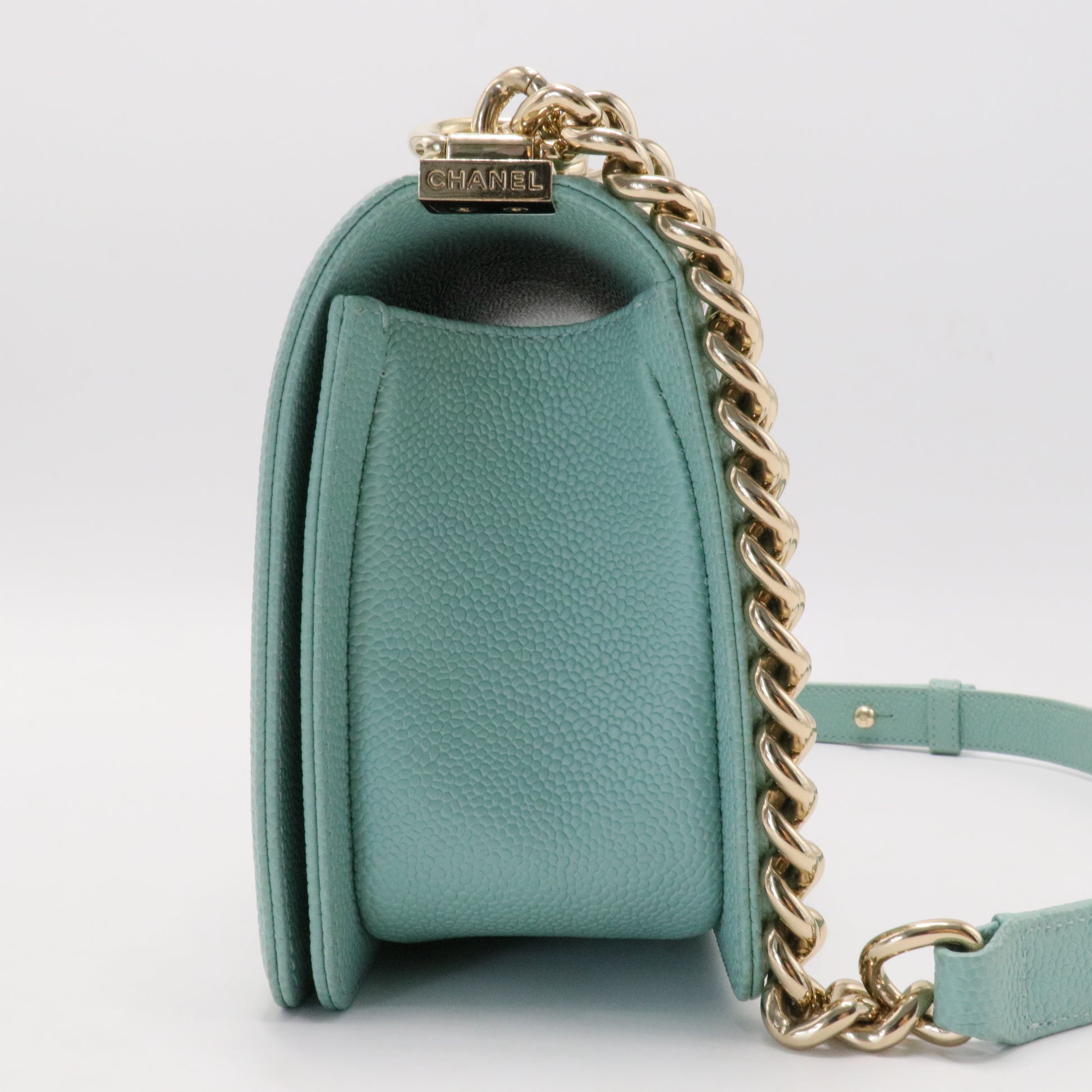 Boy Flap Bag Quilted Caviar Old Medium