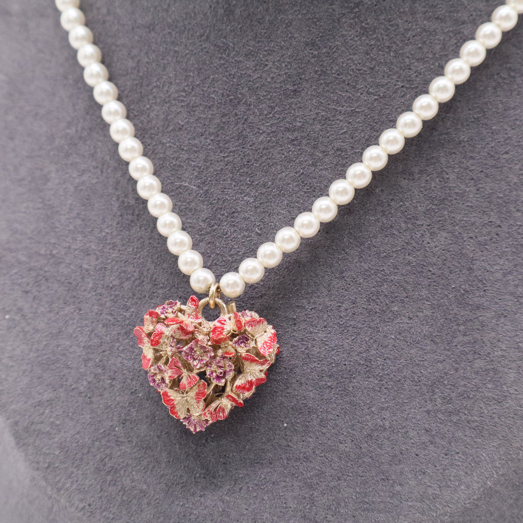 Christian Dior Le Coeur Des Papillons Necklace twins LDJ3282