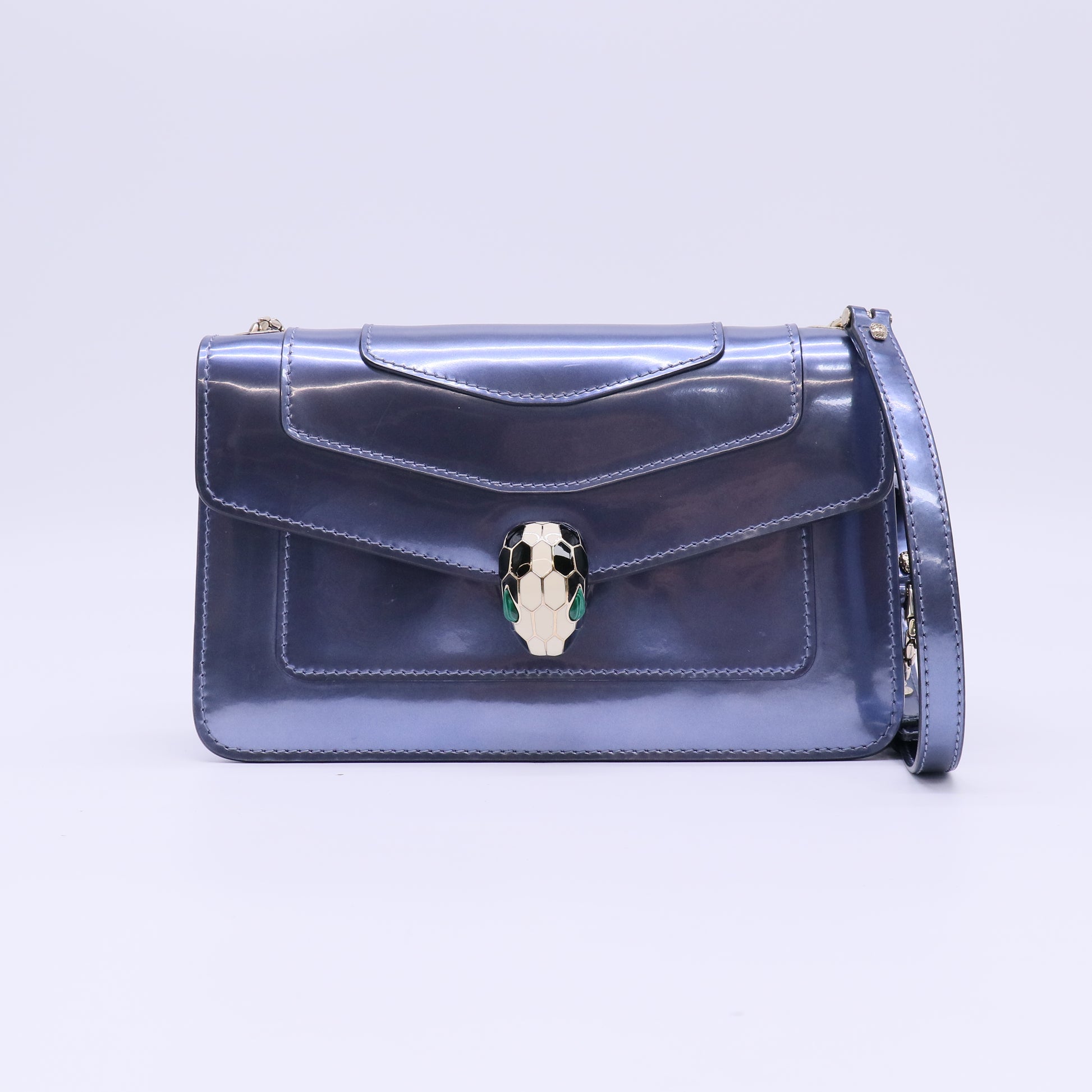 Bvlgari Patent Leather Shoulder Bag twins LDJ4643