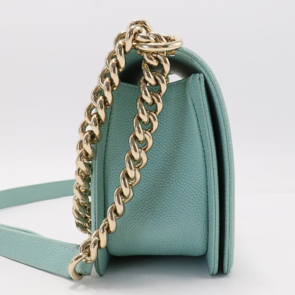 Boy Flap Bag Quilted Caviar Old Medium