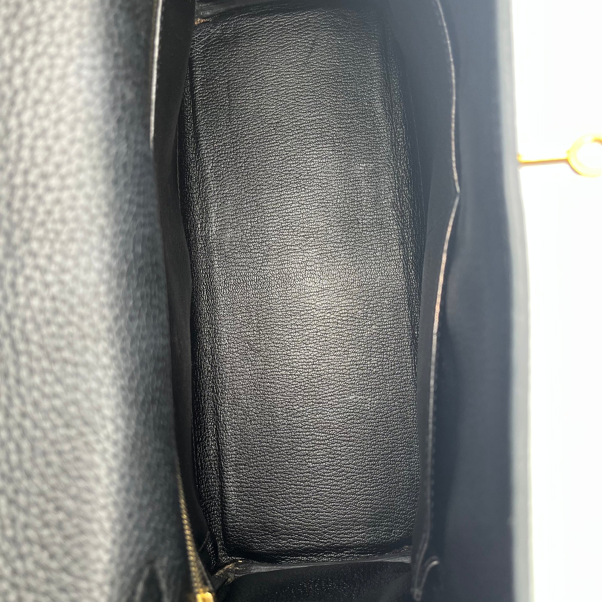 Bolsa Hermes Kelly 32 em couro Togo preto twins